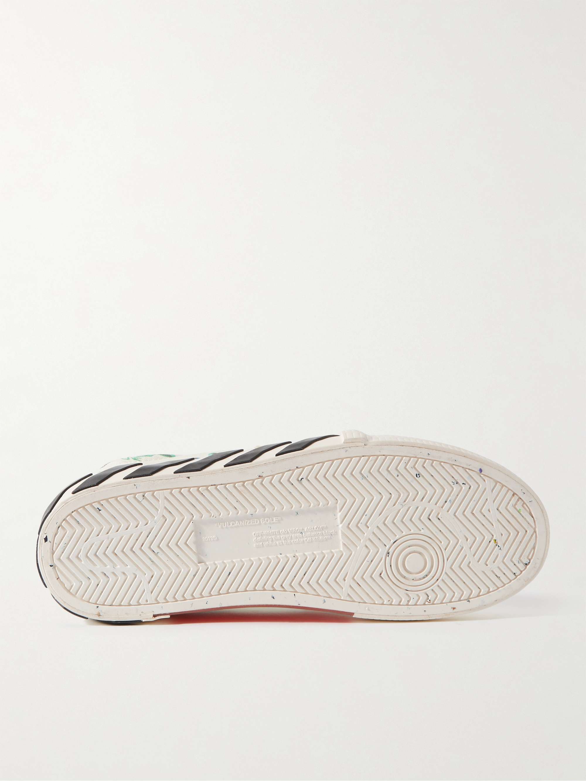 OFF-WHITE Low Vulcanized Logo-Appliquéd Canvas Sneakers for Men | MR PORTER