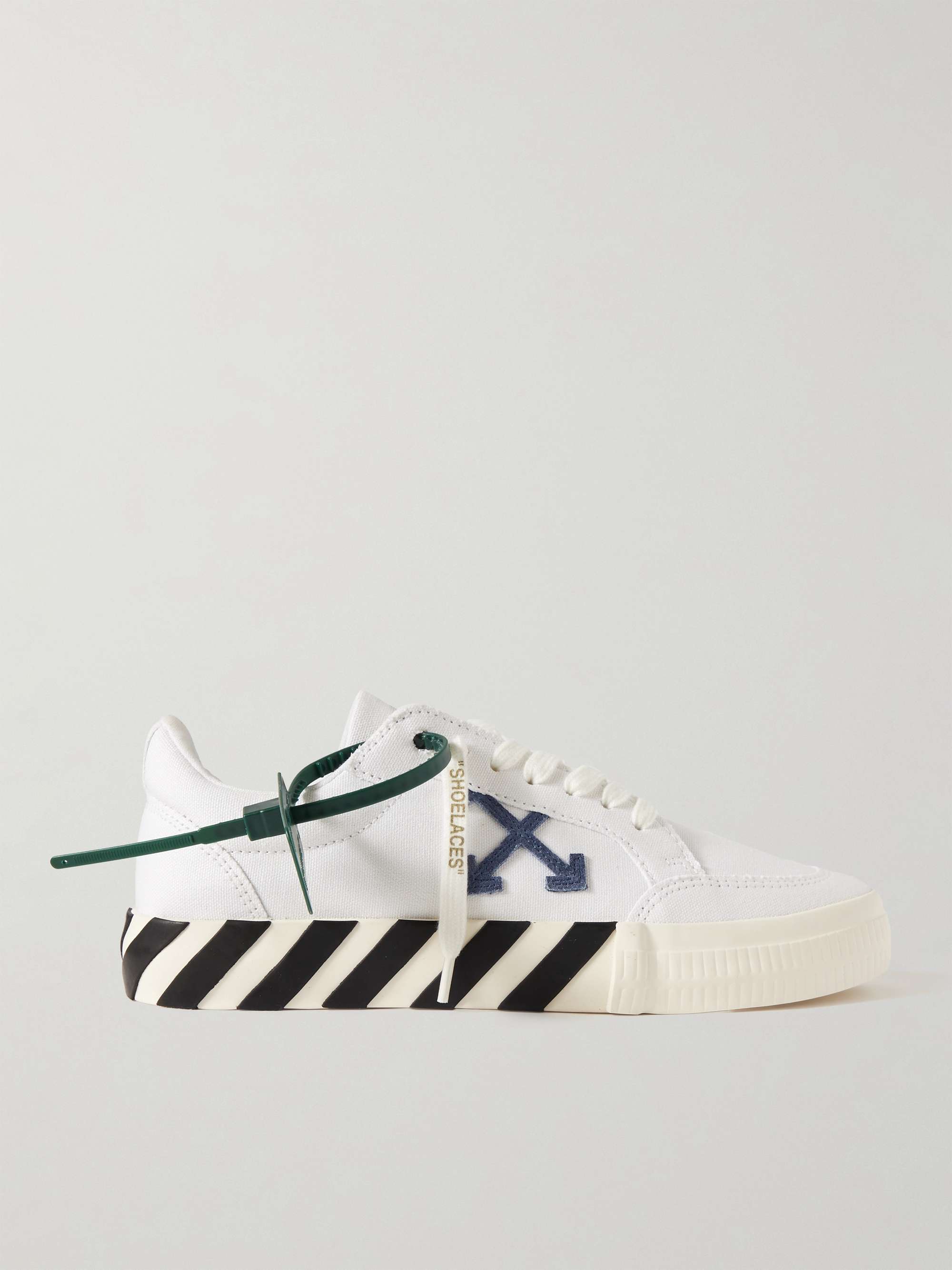 OFF-WHITE Suede-Trimmed Canvas Sneakers for Men | MR PORTER