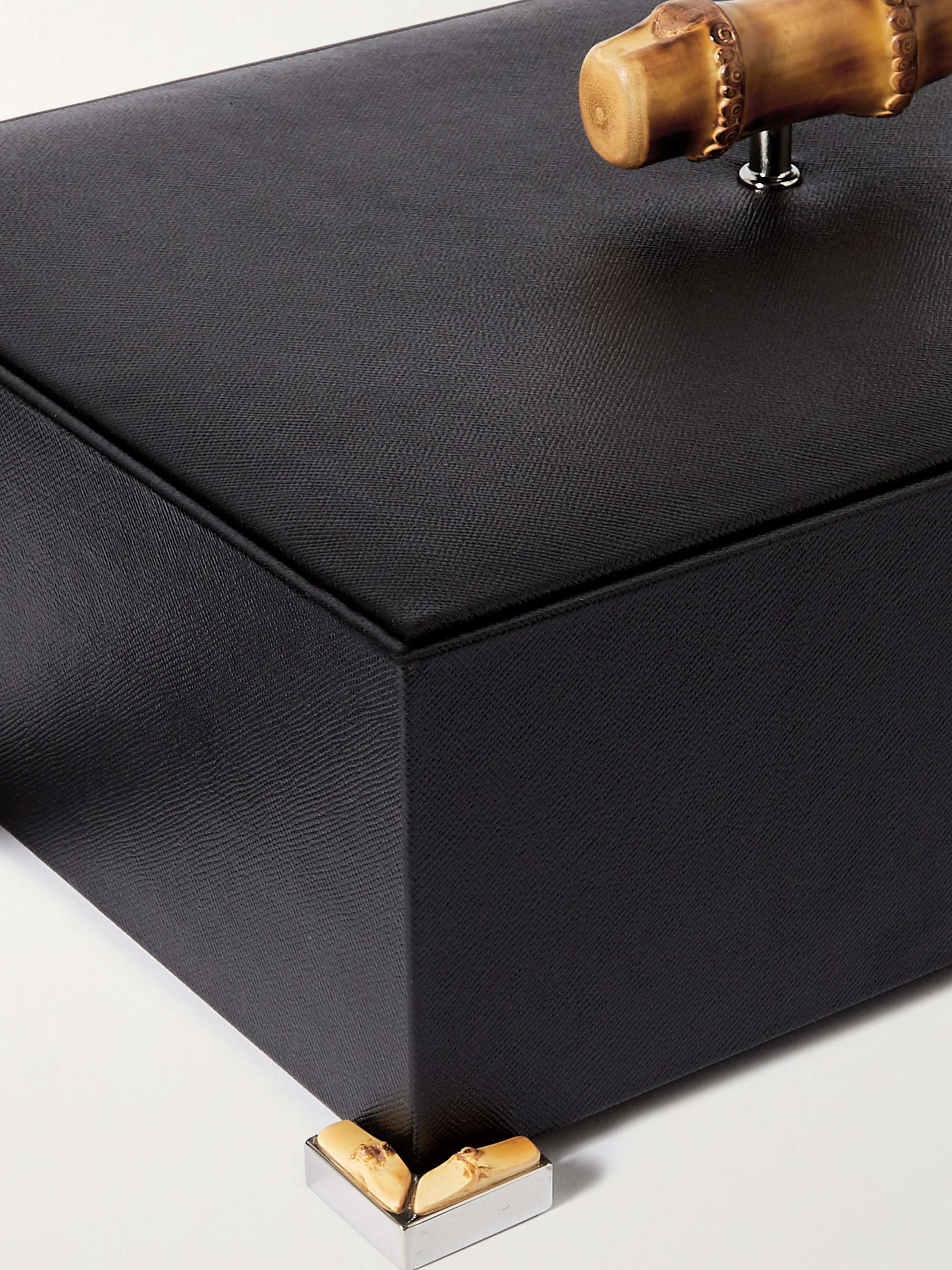 Black Textured-Leather and Bamboo Jewellery Coffret | LORENZI MILANO | MR  PORTER