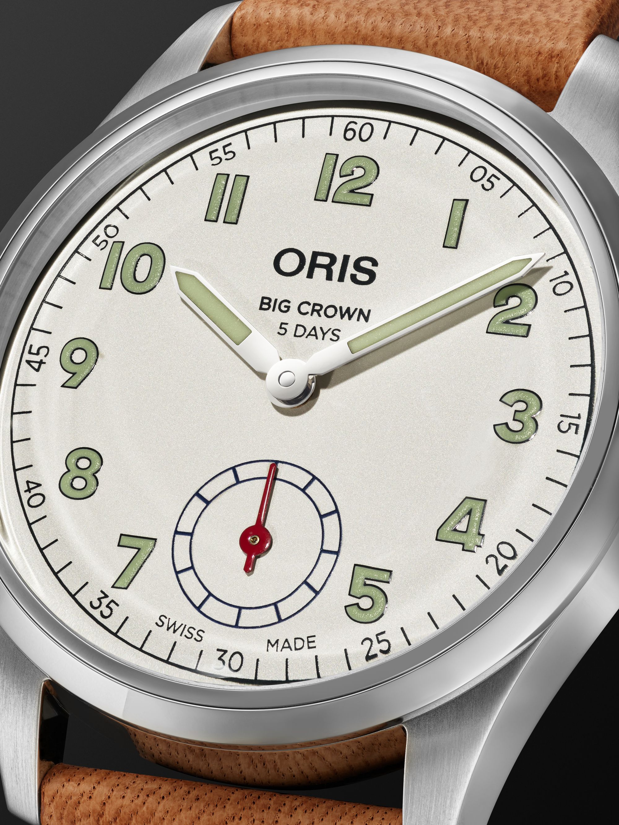 ORIS Wings of Hope Limited Edition Automatic 40 mm Uhr aus Edelstahl mit Lederarmband, Ref.-Nr. 01 401 7781 4081-Set