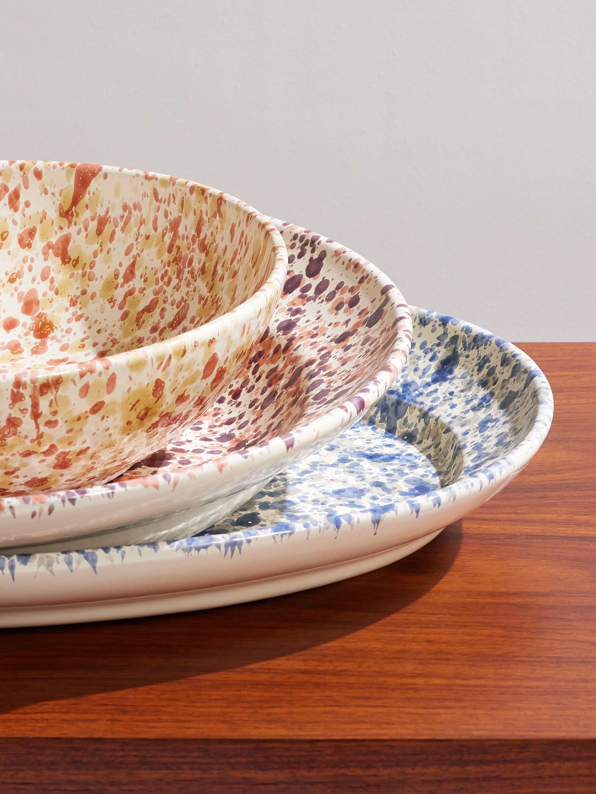 THE CONRAN SHOP Set of Three Paint-Splattered Ceramic Plates for Men | MR  PORTER