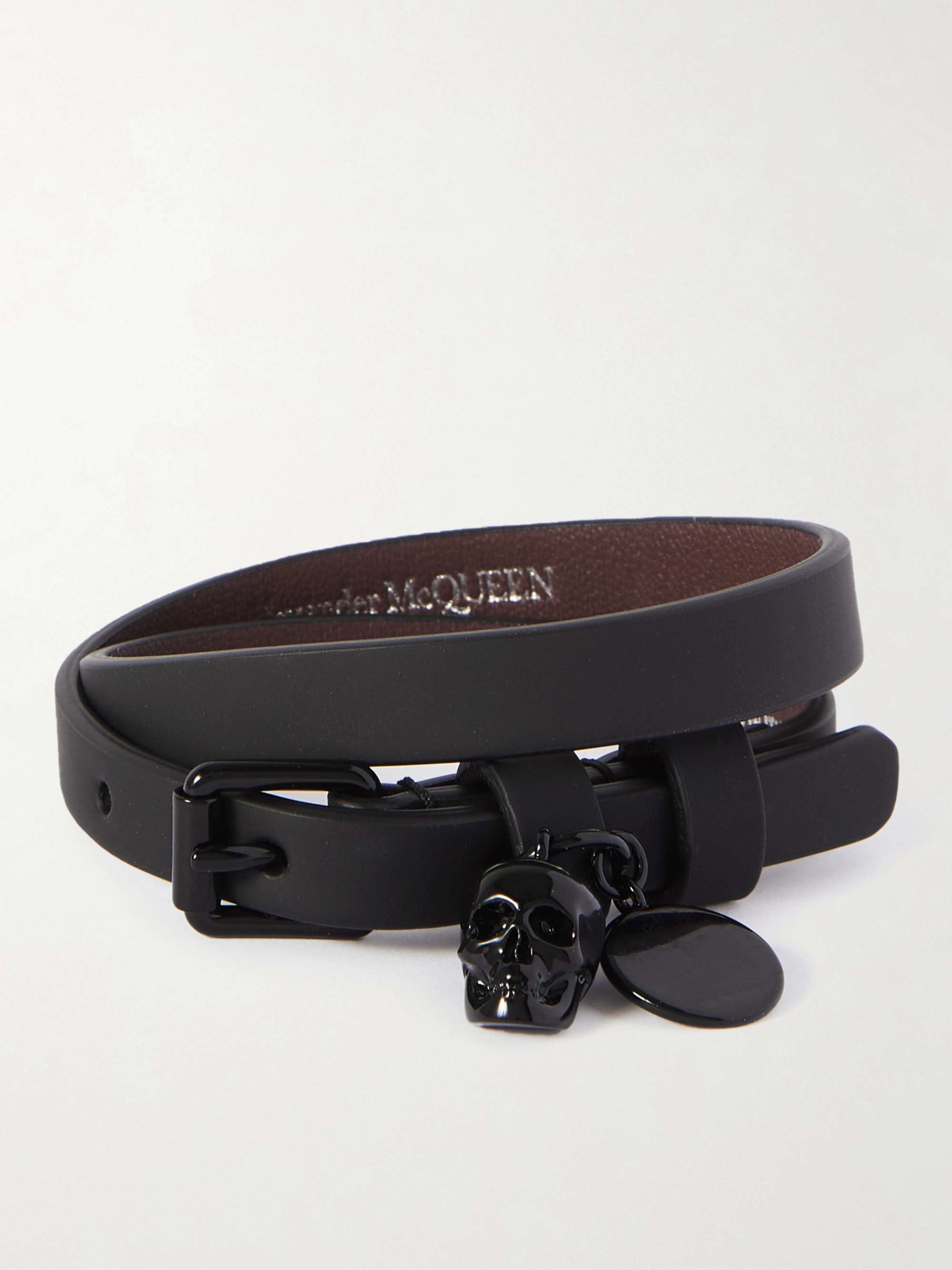 ALEXANDER MCQUEEN Leather Bracelet for Men | MR PORTER