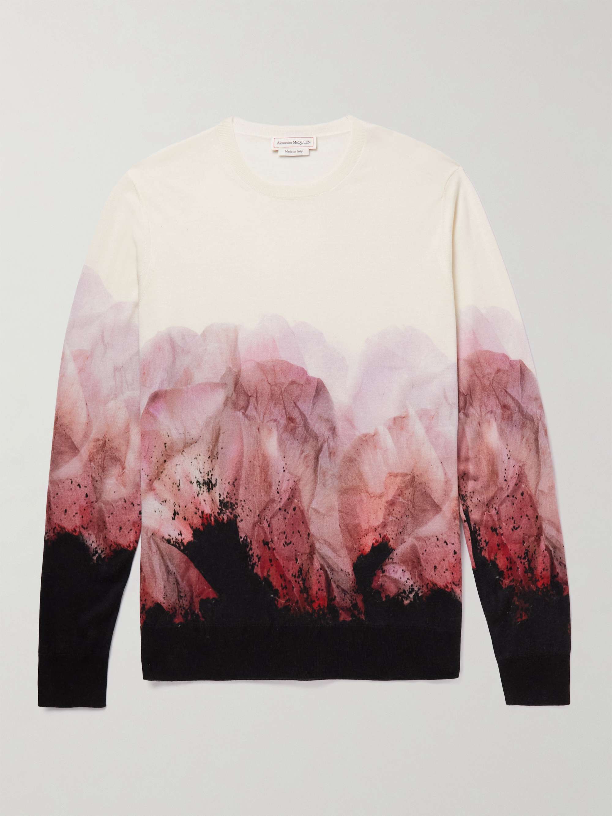 ALEXANDER MCQUEEN Floral-Print Wool and Silk-Blend Sweater for Men | MR  PORTER