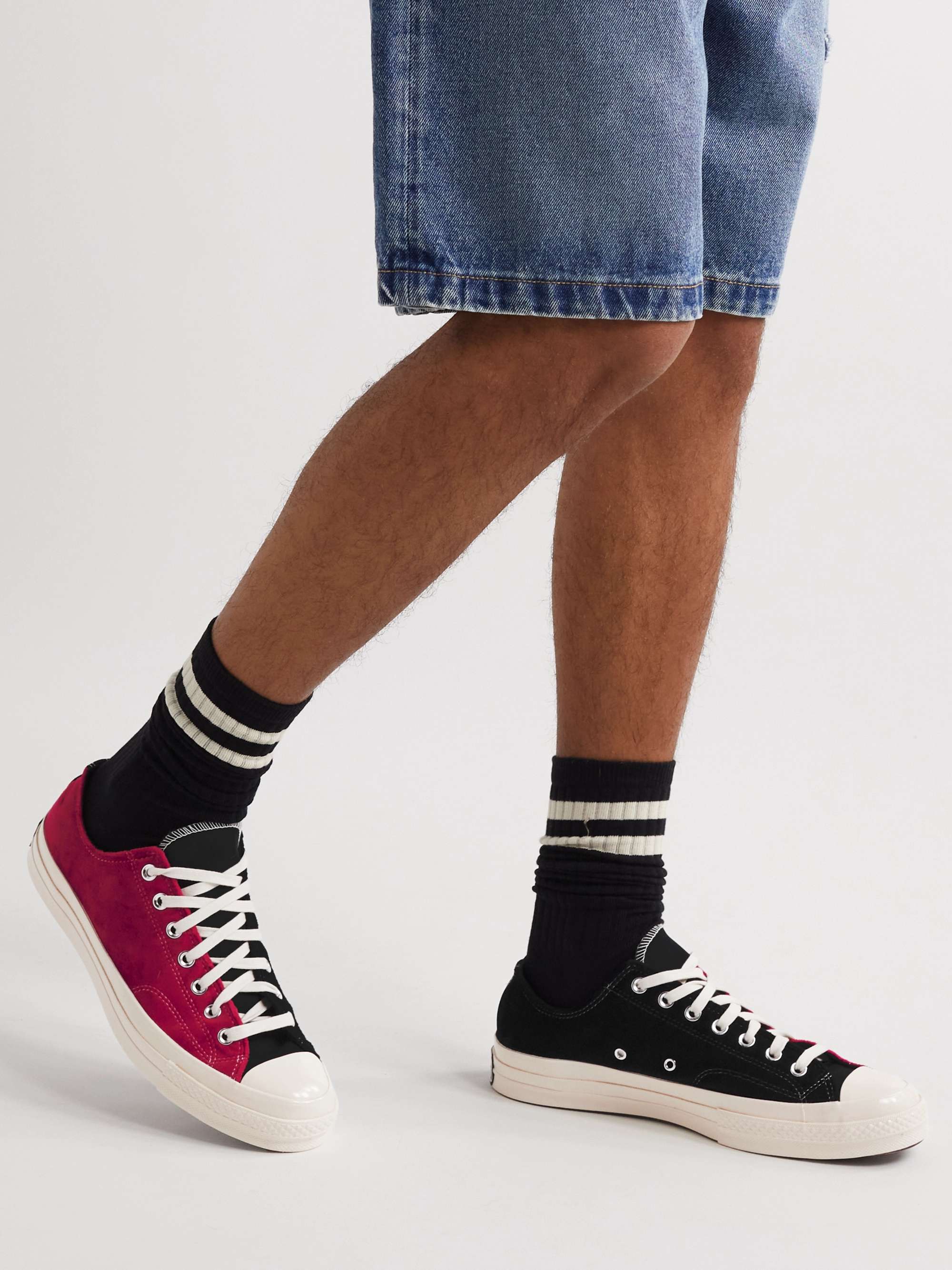 CONVERSE + Beyond Retro Chuck 70 Upcycled Two-Tone Velvet Sneakers | MR  PORTER