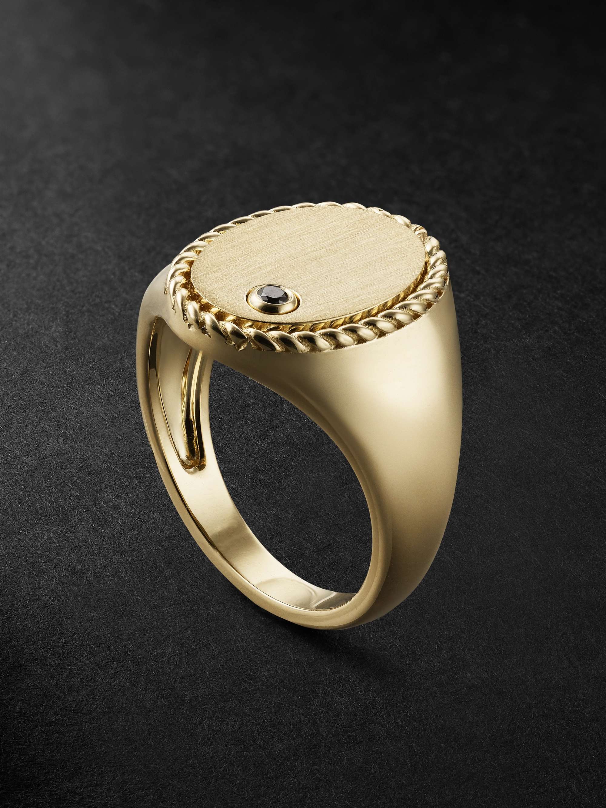 ذهبي خاتم بأسلوب ختم من الذهب والألماس | YVONNE LÉON | MR PORTER