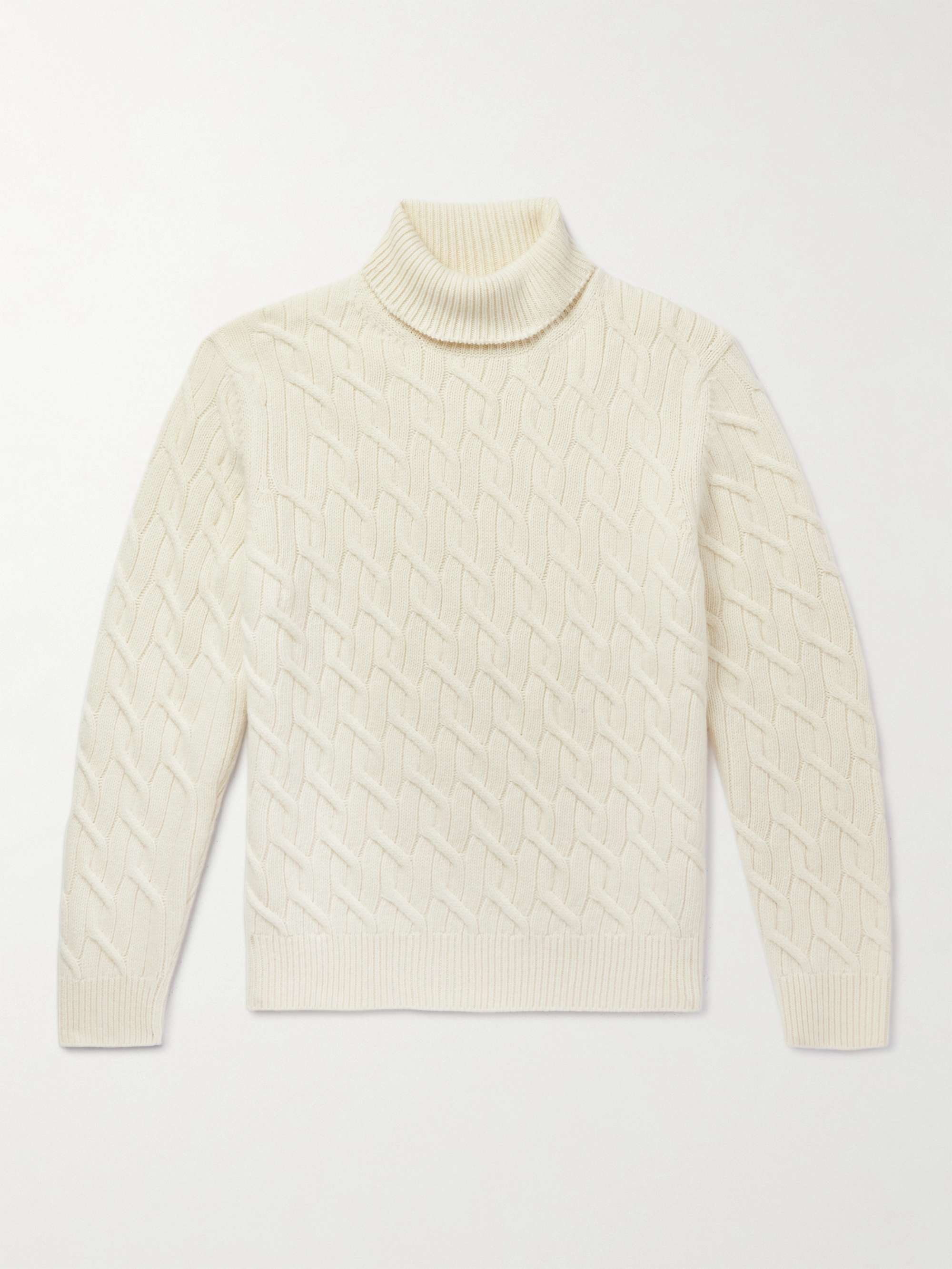 MR P. Cable-Knit Wool and Cashmere-Blend Rollneck Sweater for Men | MR  PORTER