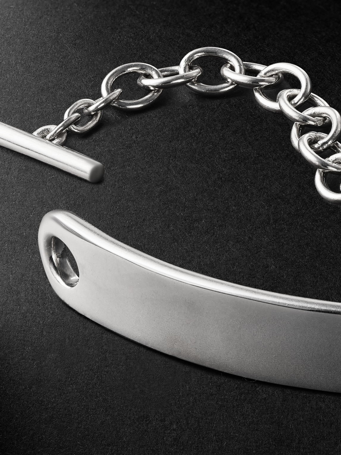 Shop Maor Burnished Silver Id Bracelet
