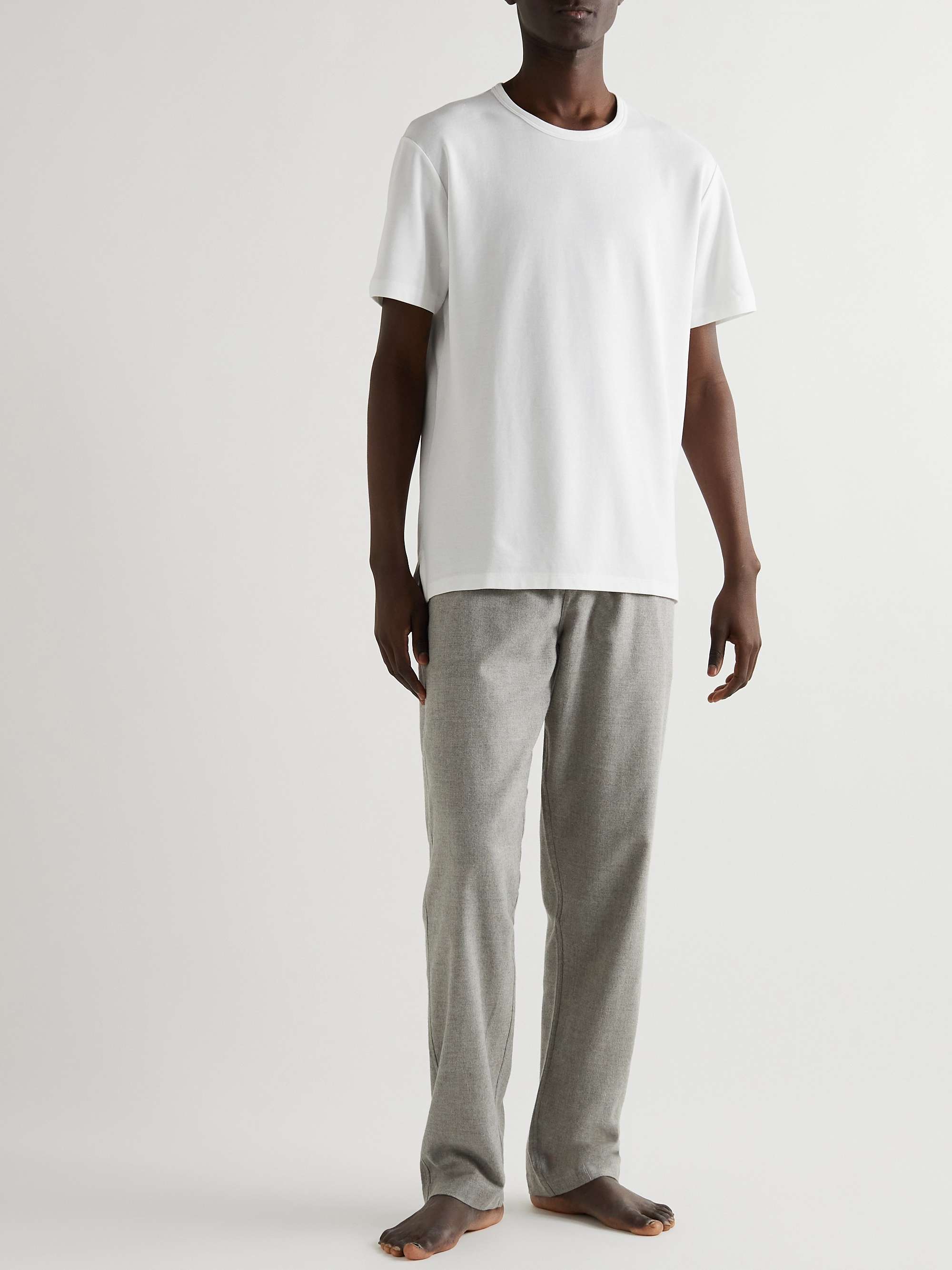 Gray Heritage Cotton and Wool-Blend Flannel Pyjama Trousers | ZIMMERLI | MR  PORTER
