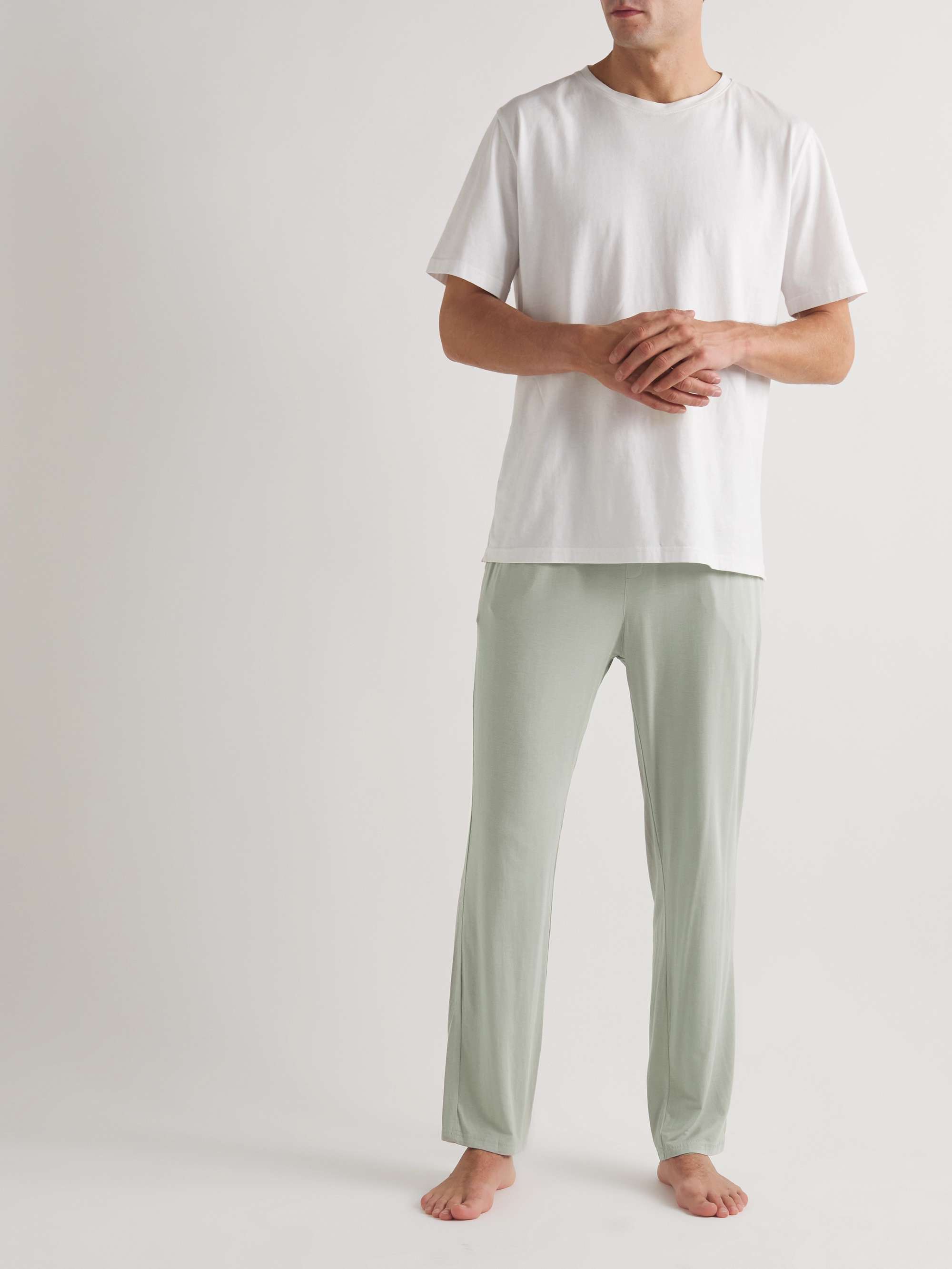 Light green Stretch Modal and Cashmere-Blend Jersey Pyjama Trousers | CALVIN  KLEIN UNDERWEAR | MR PORTER