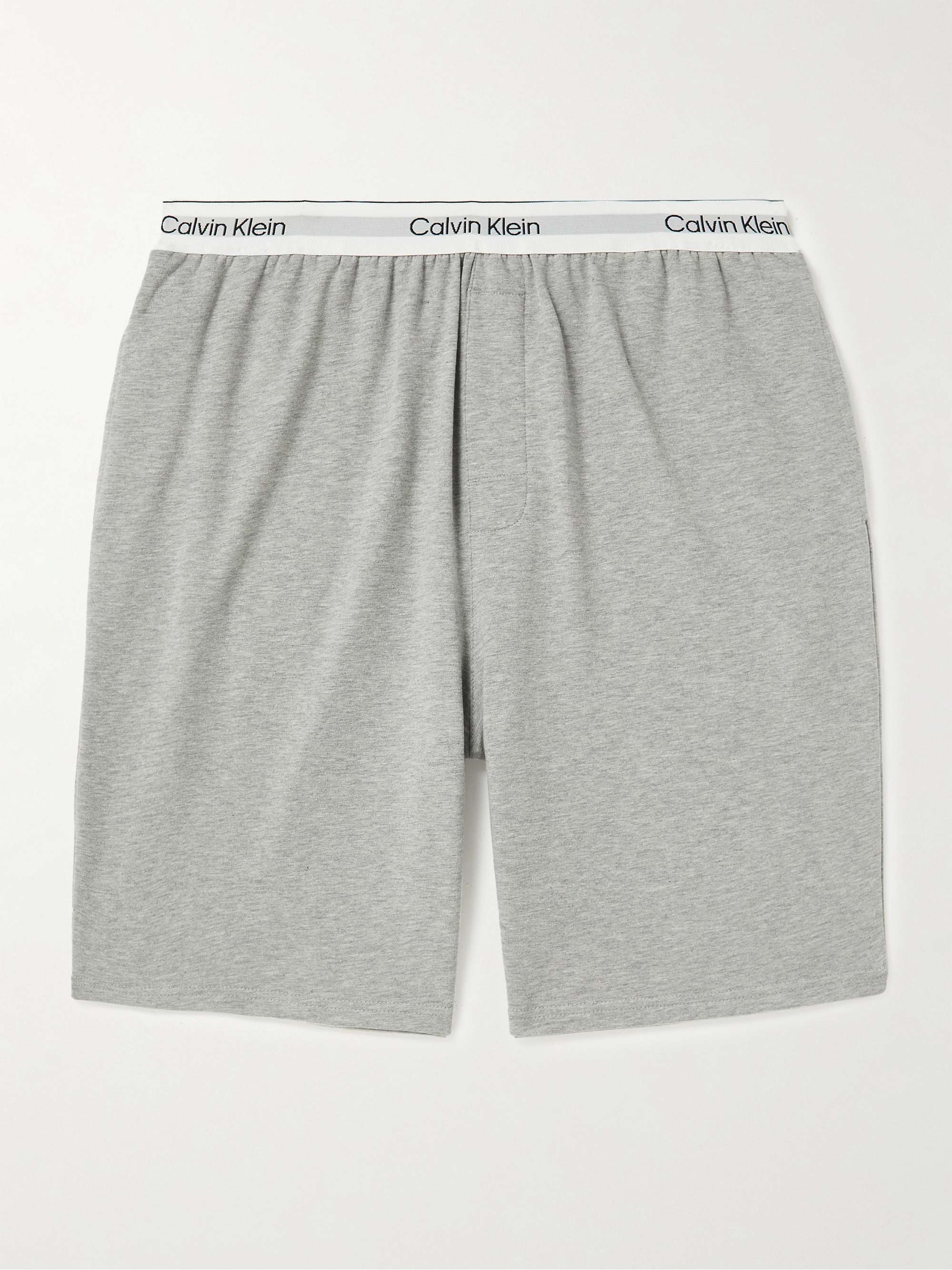 Gray Cotton-Blend Jersey Pyjama Shorts | CALVIN KLEIN UNDERWEAR | MR PORTER