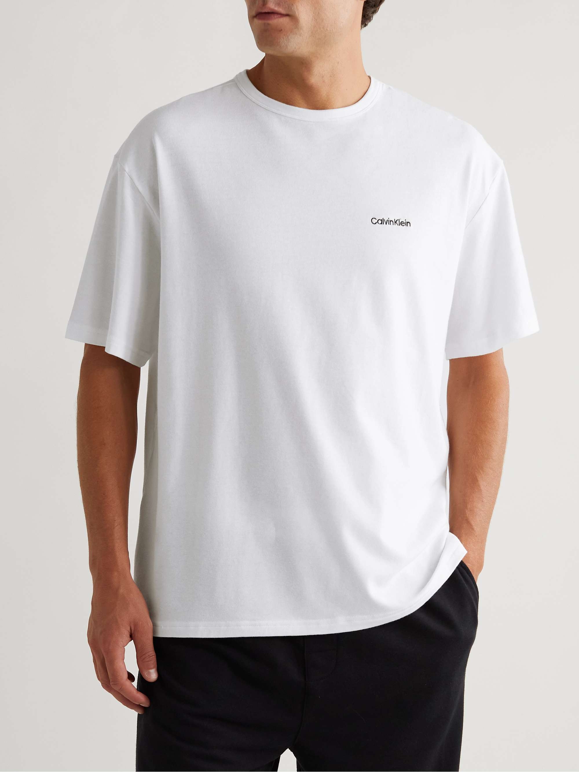 provincie maaien Einde CALVIN KLEIN UNDERWEAR Modern Logo-Embroidered Cotton-Blend Jersey T-Shirt  | MR PORTER
