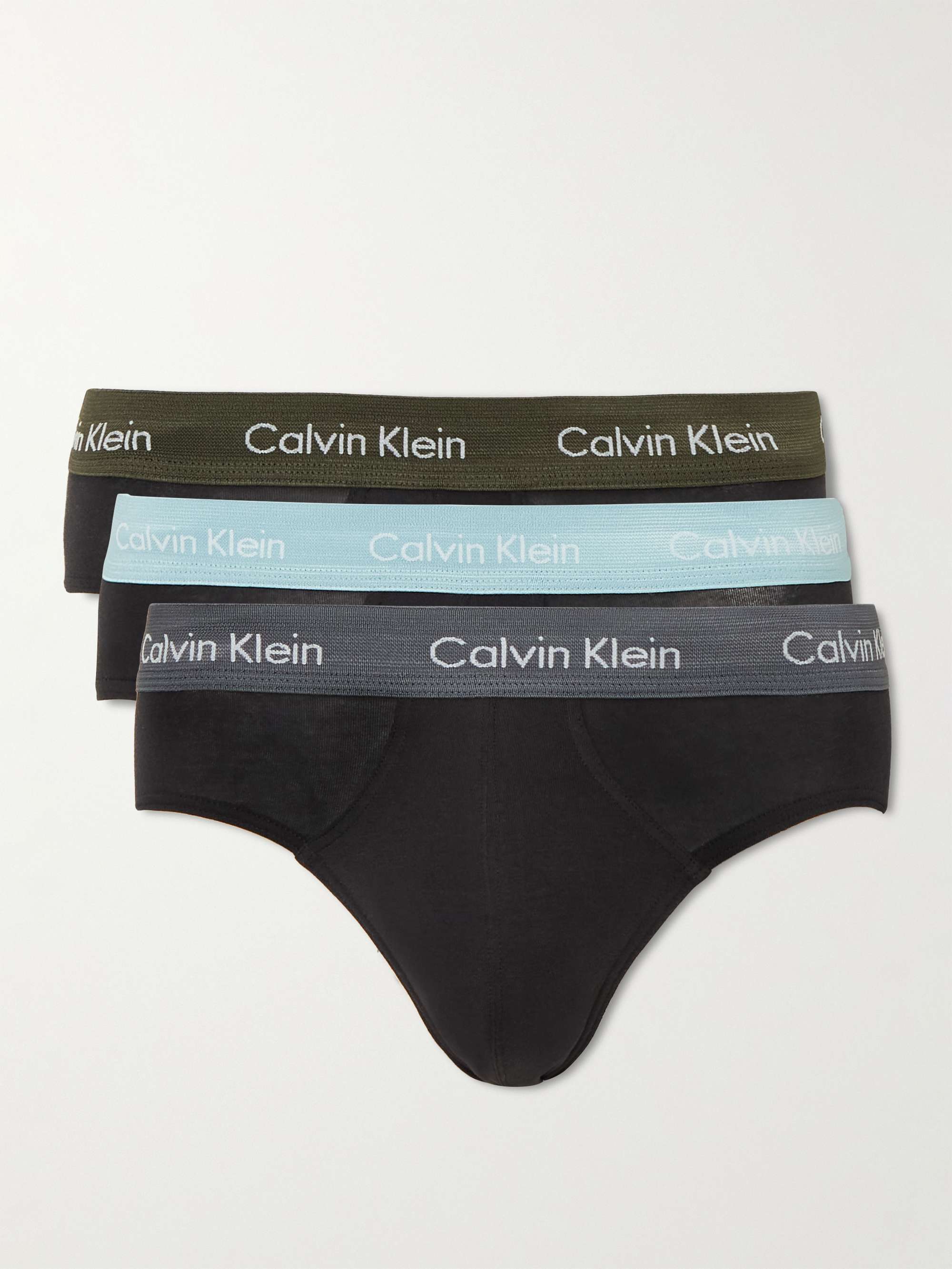 CALVIN KLEIN UNDERWEAR Three-Pack Stretch-Cotton Briefs for Men | MR PORTER