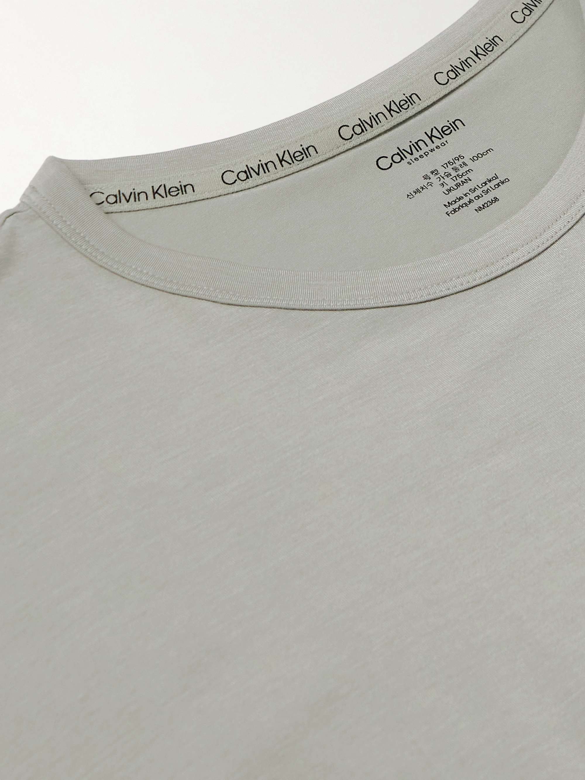 CALVIN KLEIN UNDERWEAR Logo-Appliquéd Stretch-Modal and Cashmere-Blend  Pyjama Top for Men | MR PORTER
