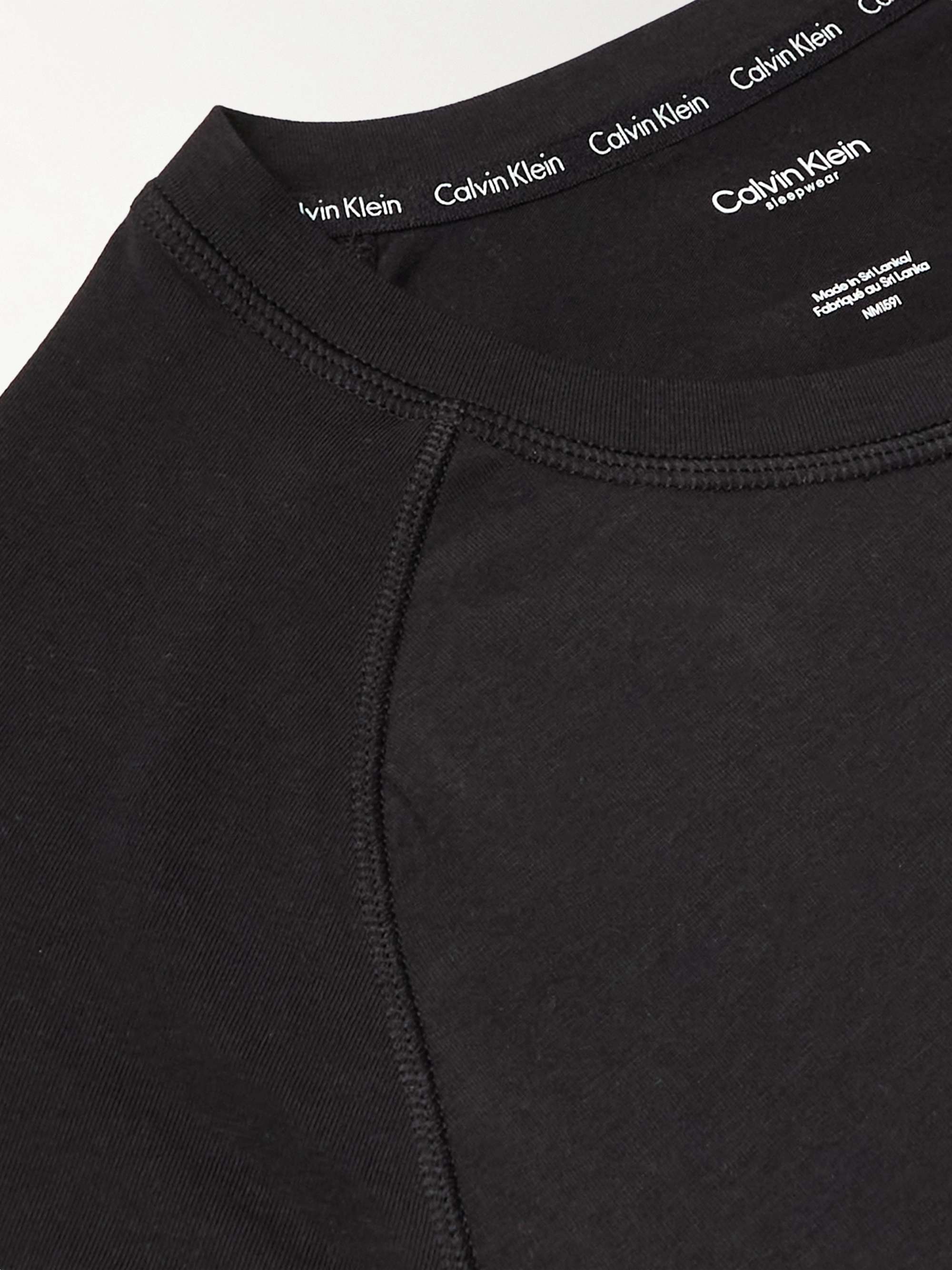 CALVIN KLEIN UNDERWEAR Logo-Print Cotton-Blend Jersey Pyjama Set | MR PORTER