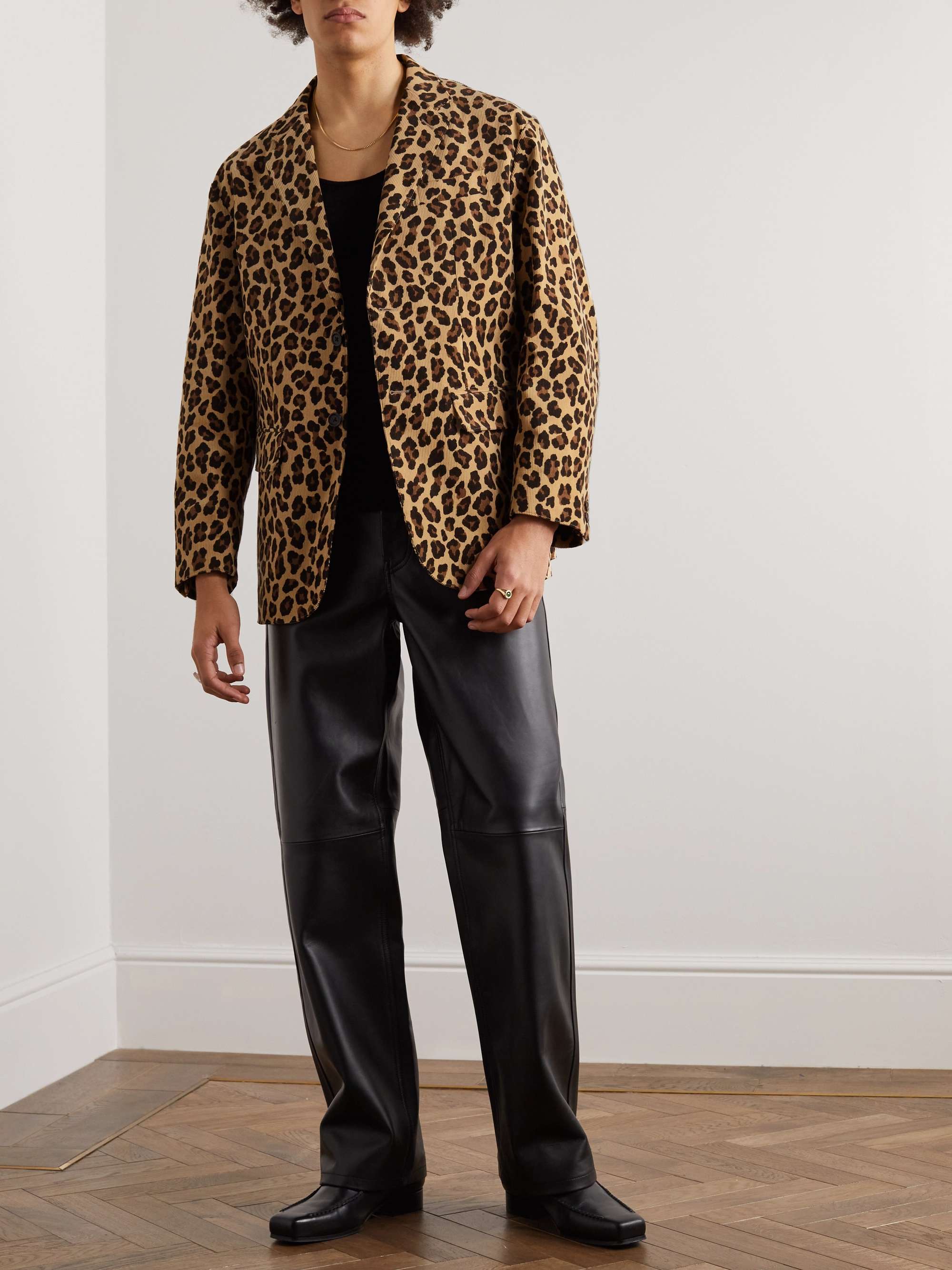WACKO MARIA Unstructured Leopard-Print Cotton-Corduroy Blazer for Men | MR  PORTER