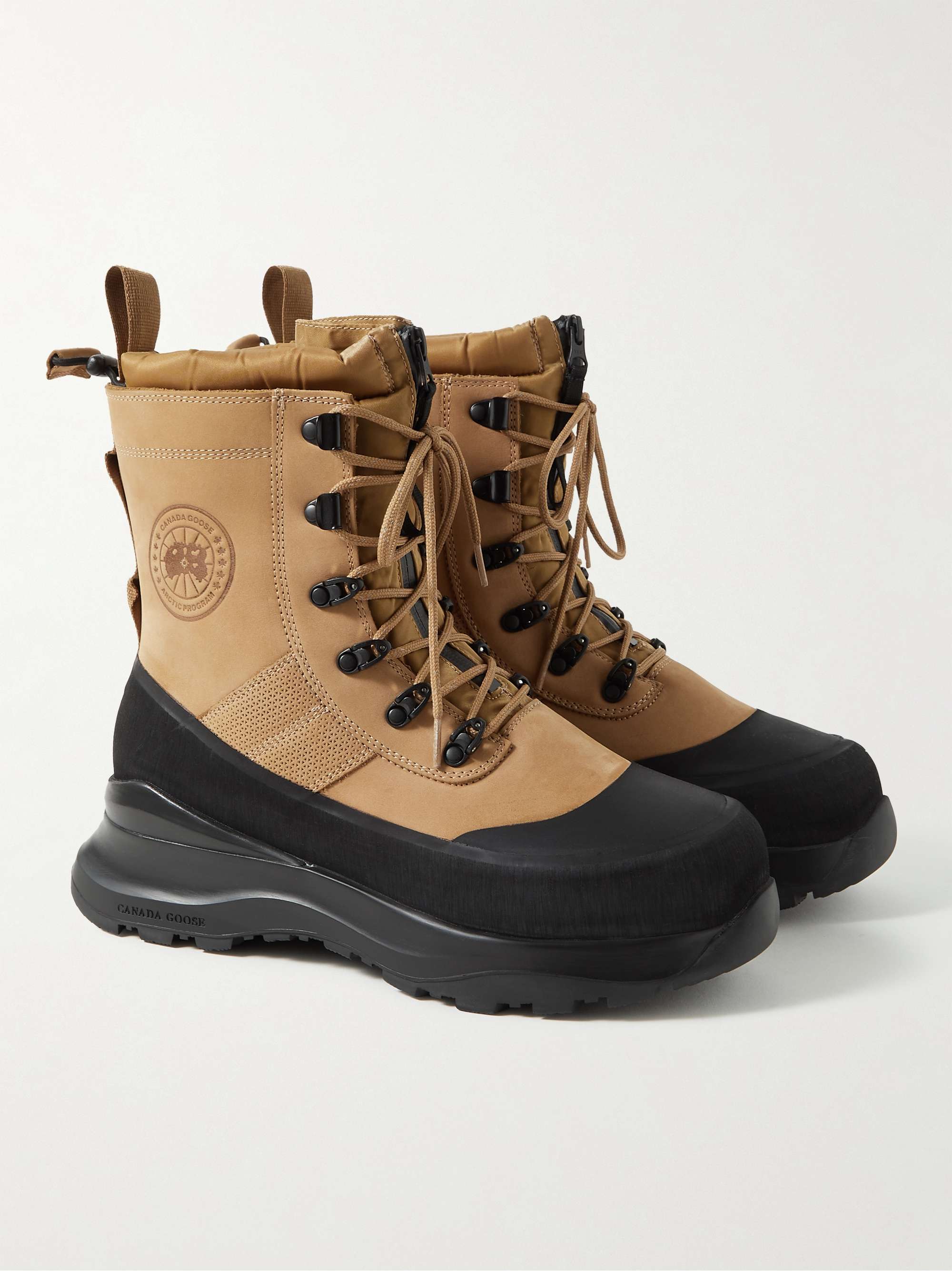 CANADA GOOSE Armstrong Rubber-Trimmed Nubuck Boots | MR PORTER