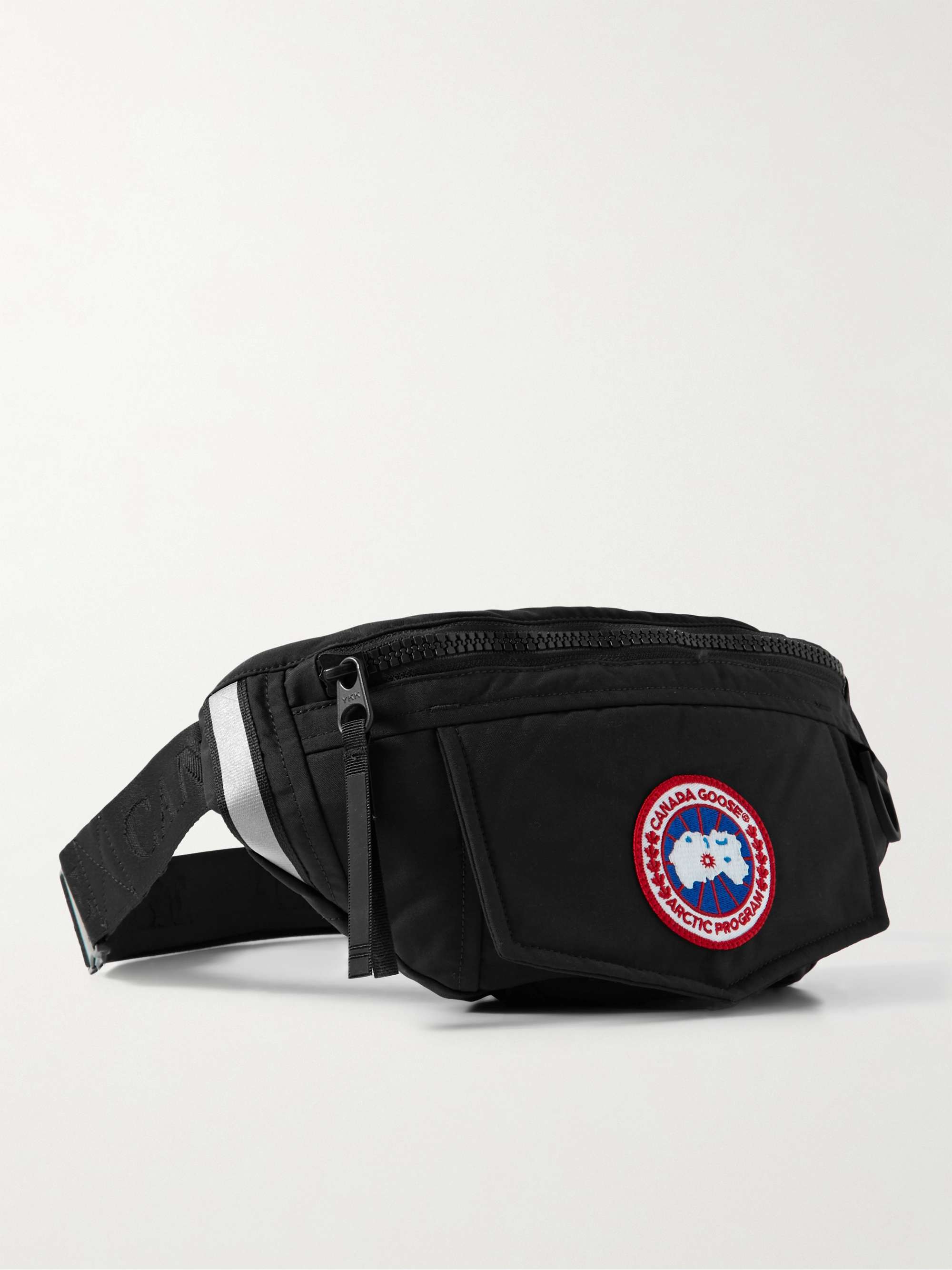 CANADA GOOSE Logo-Appliquéd Webbing-Trimmed Shell Belt Bag for Men | MR  PORTER