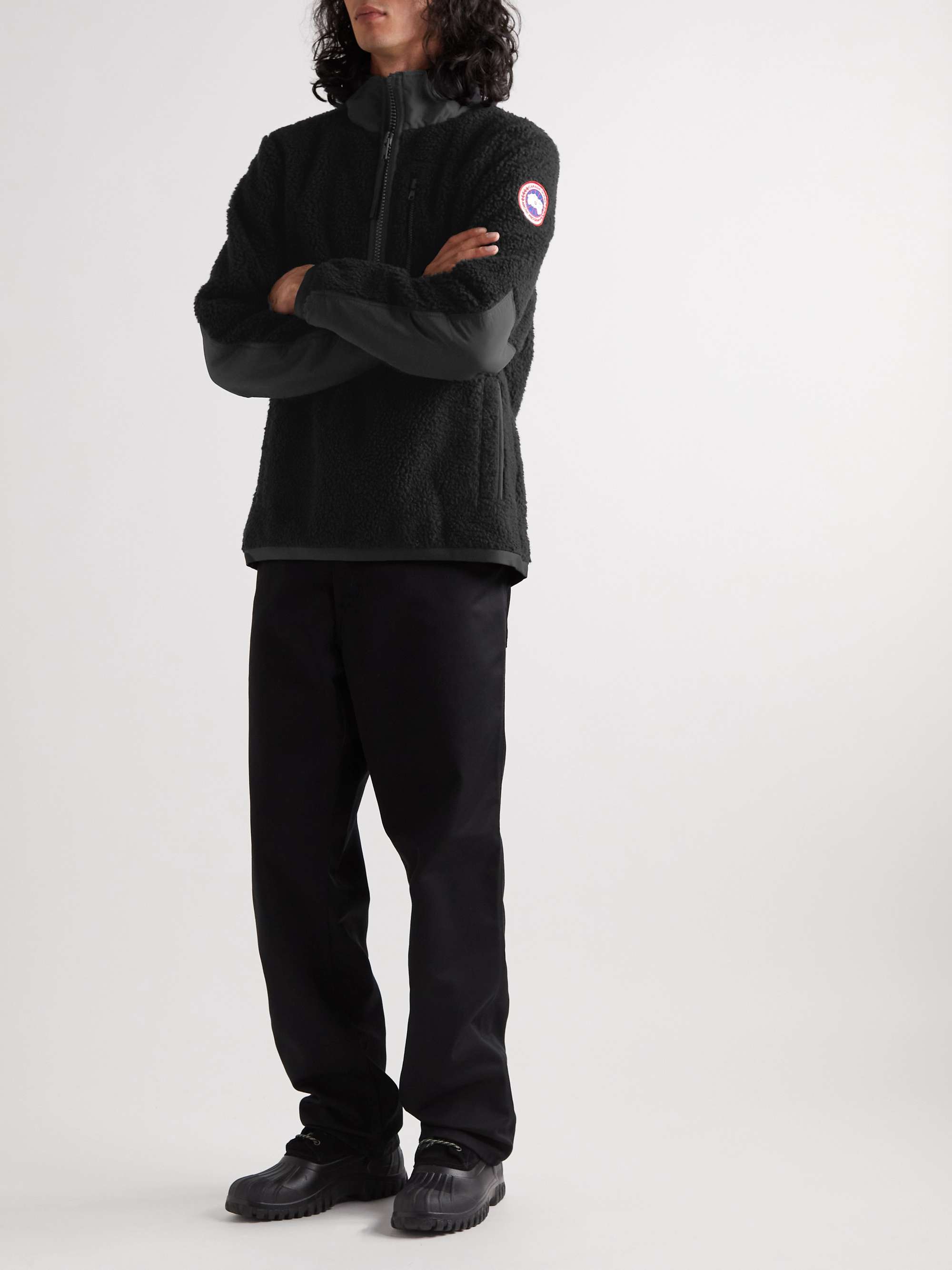 CANADA GOOSE Renfrew CORDURA®-Panelled Recycled Wool-Blend Fleece Half-Zip  Sweatshirt for Men | MR PORTER