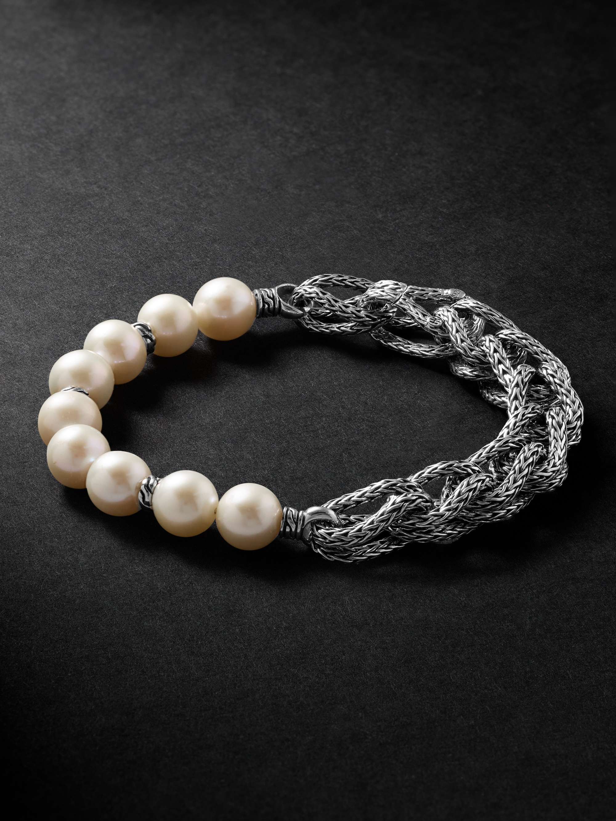 JOHN HARDY Asli Classic Chain Silver Pearl Bracelet for Men | MR PORTER