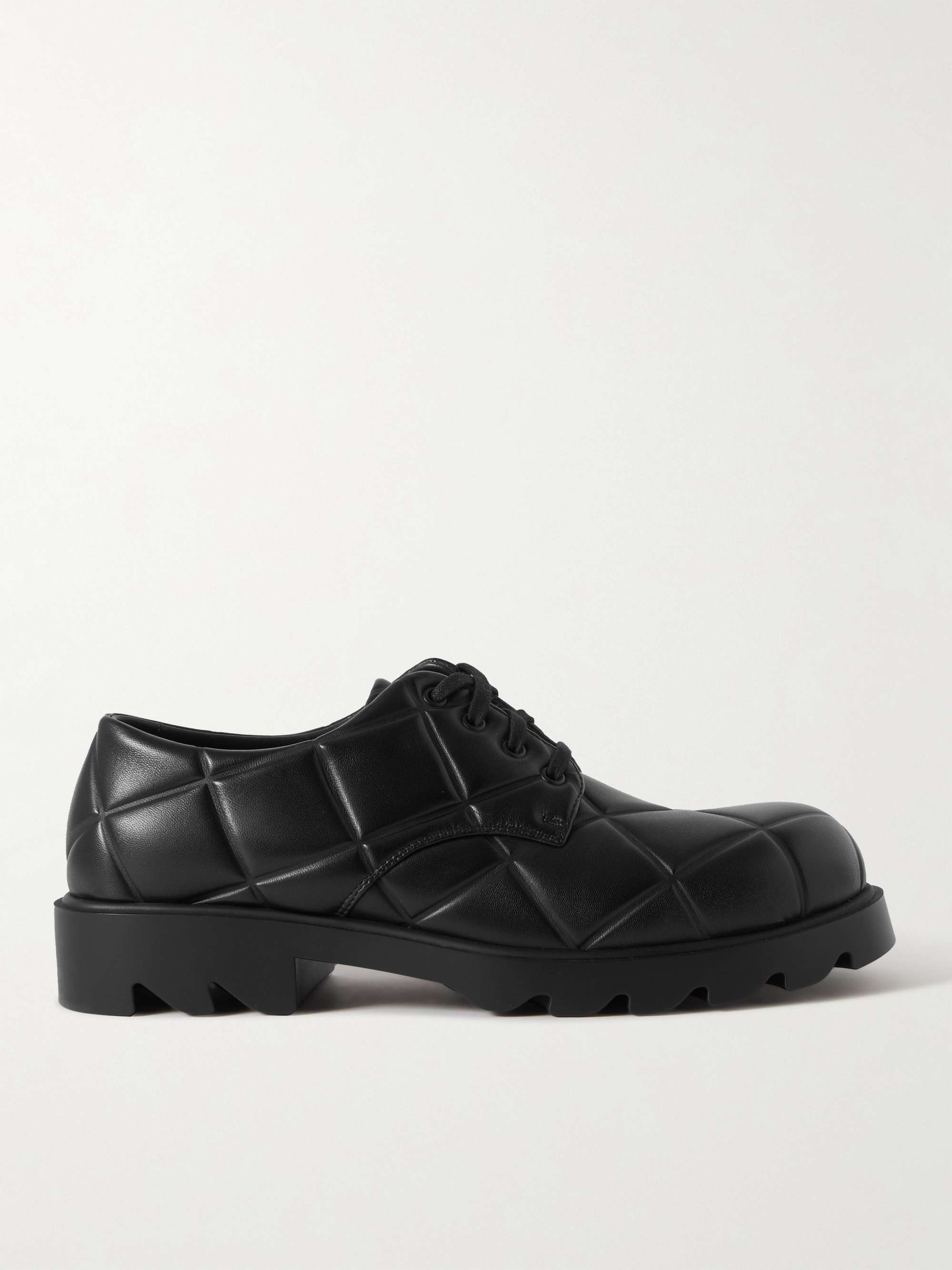 BOTTEGA VENETA Embossed Leather Derby Shoes for Men | MR PORTER