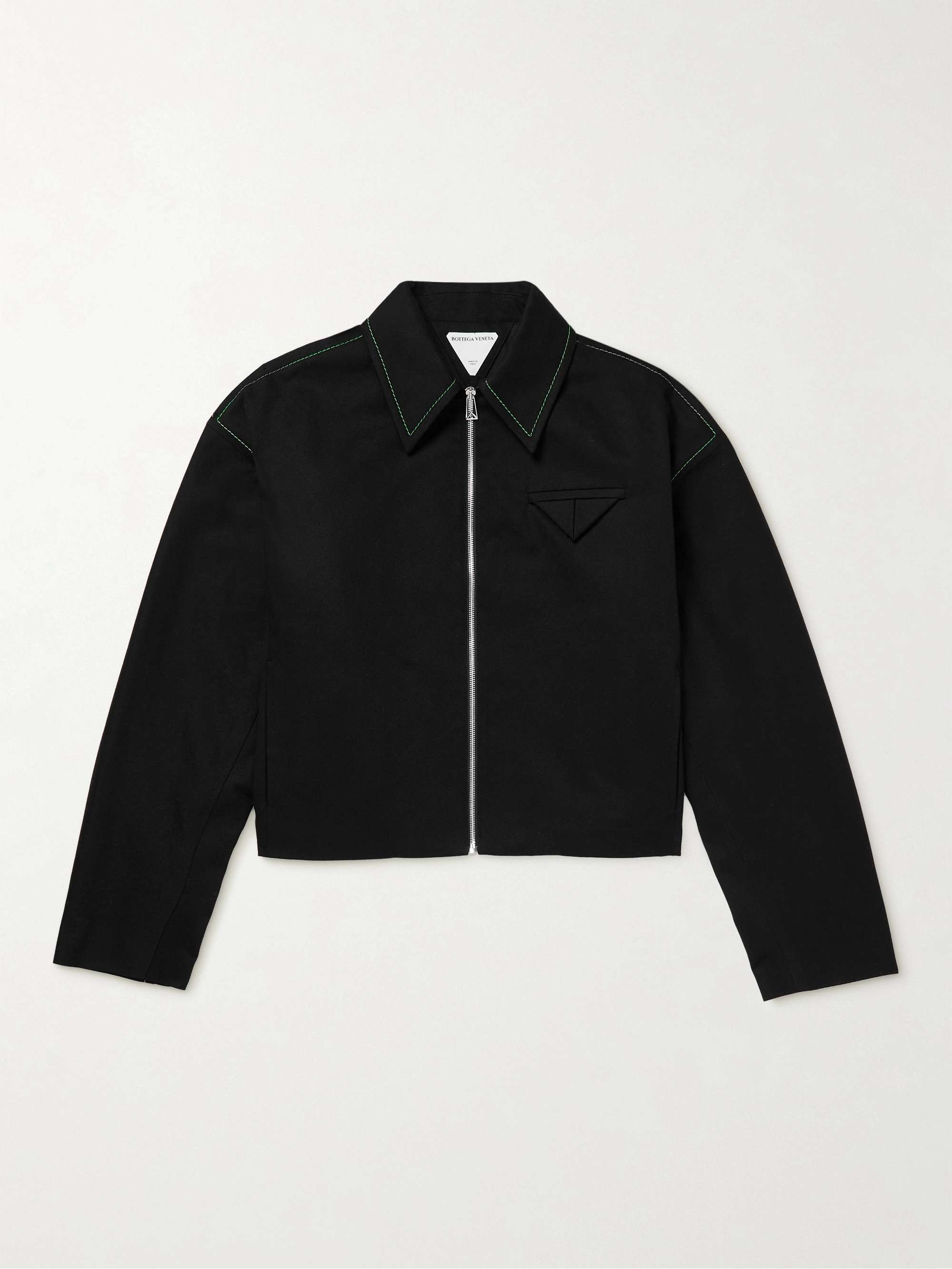 Black Cotton-Twill Blouson Jacket | BOTTEGA VENETA | MR PORTER
