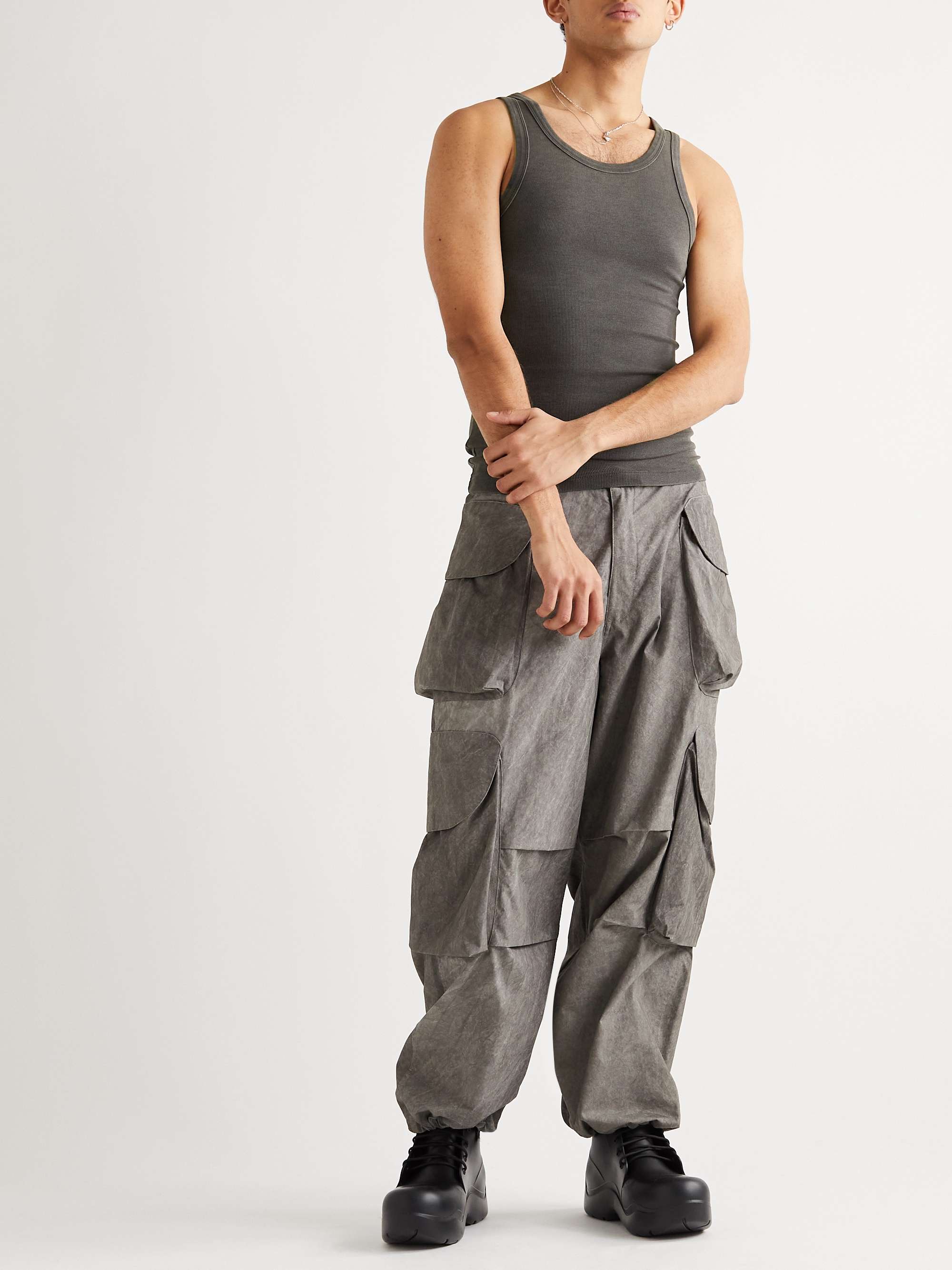 ENTIRE STUDIOS Garment-Dyed Ribbed Stretch Cotton-Jersey Tank Top for Men |  MR PORTER