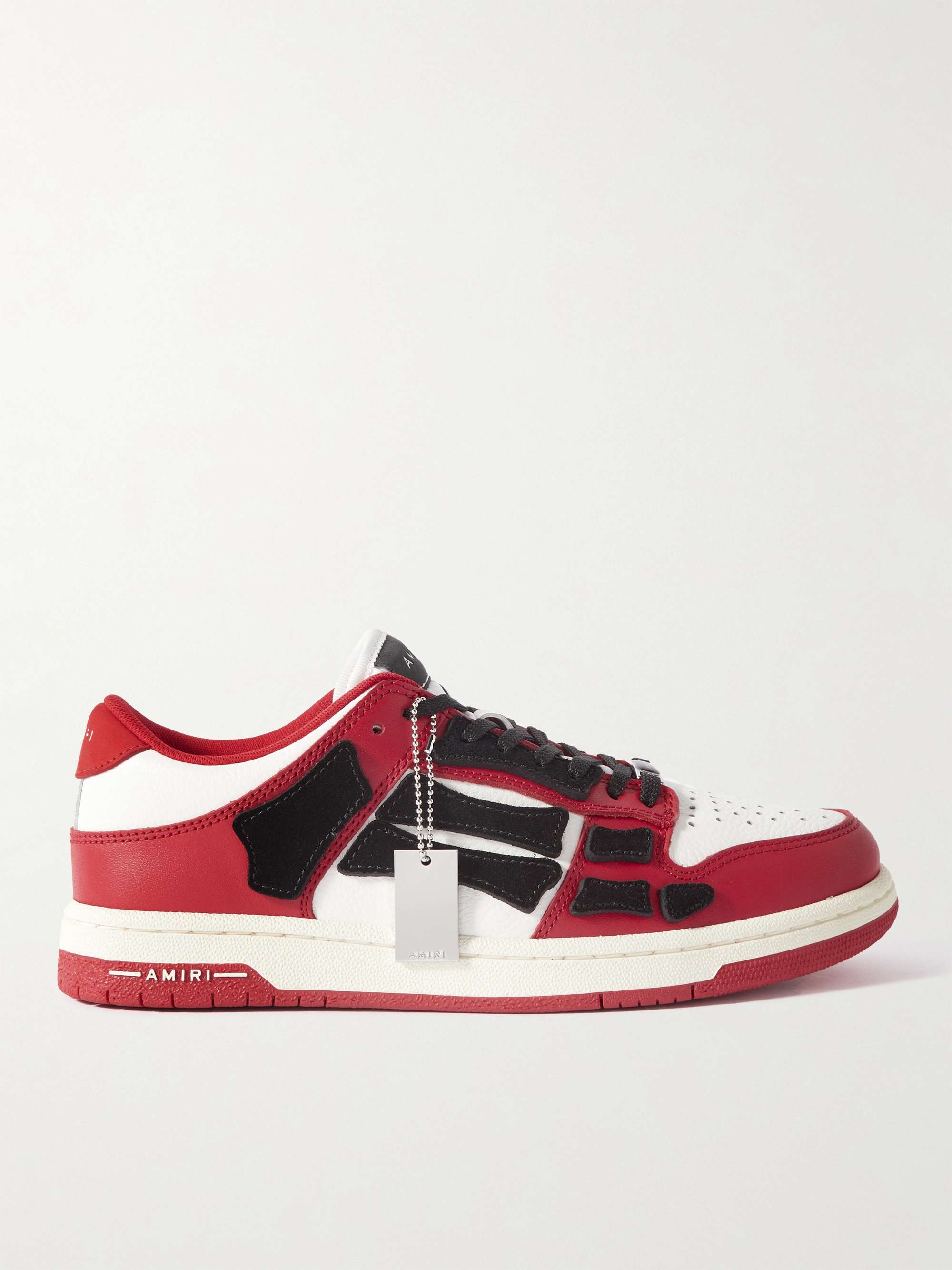 Red Skel-Top Colour-Block Leather and Suede Sneakers | AMIRI | MR PORTER