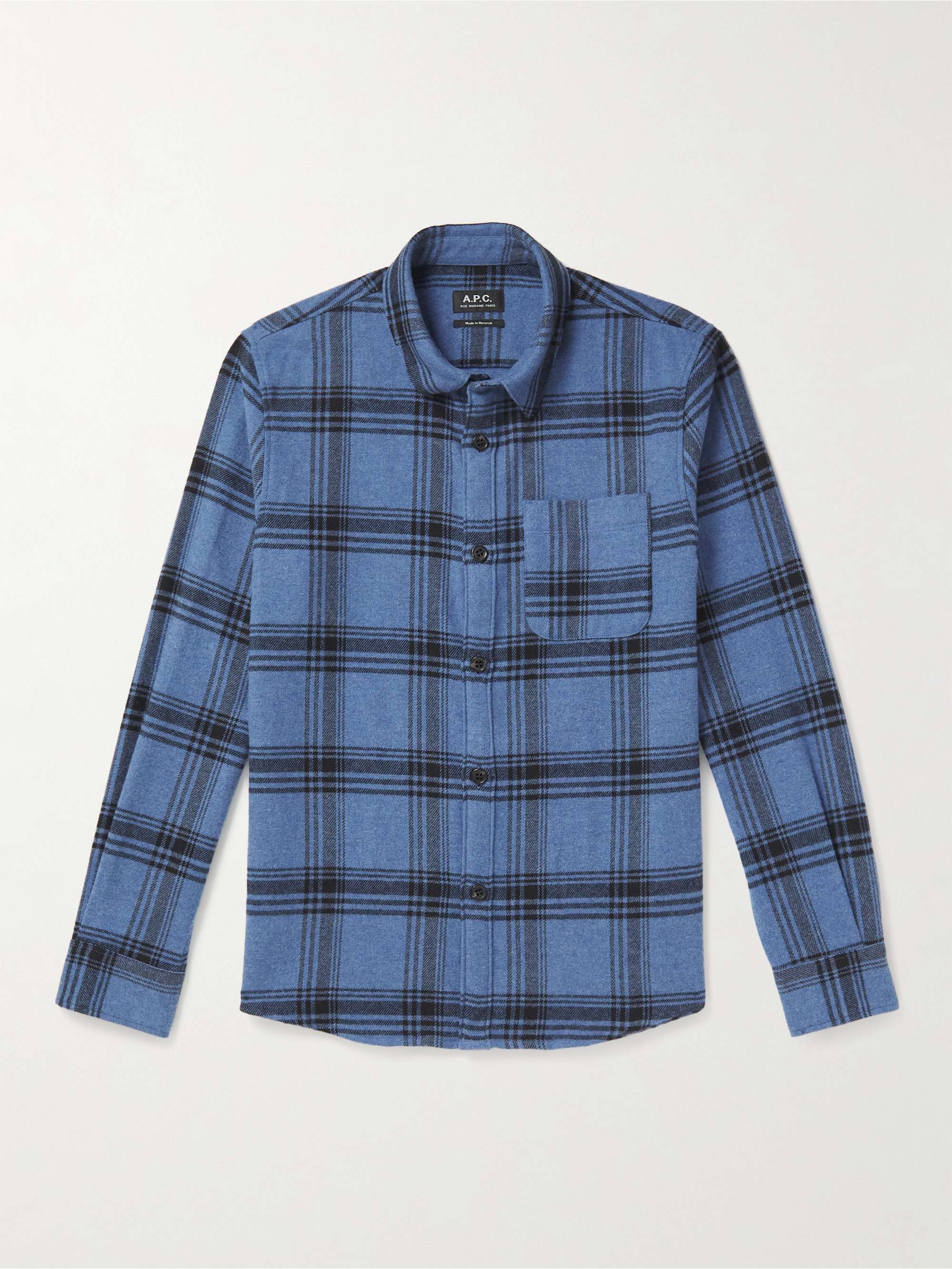 A.P.C. Trek Checked Cotton-Blend Flannel Shirt for Men | MR PORTER