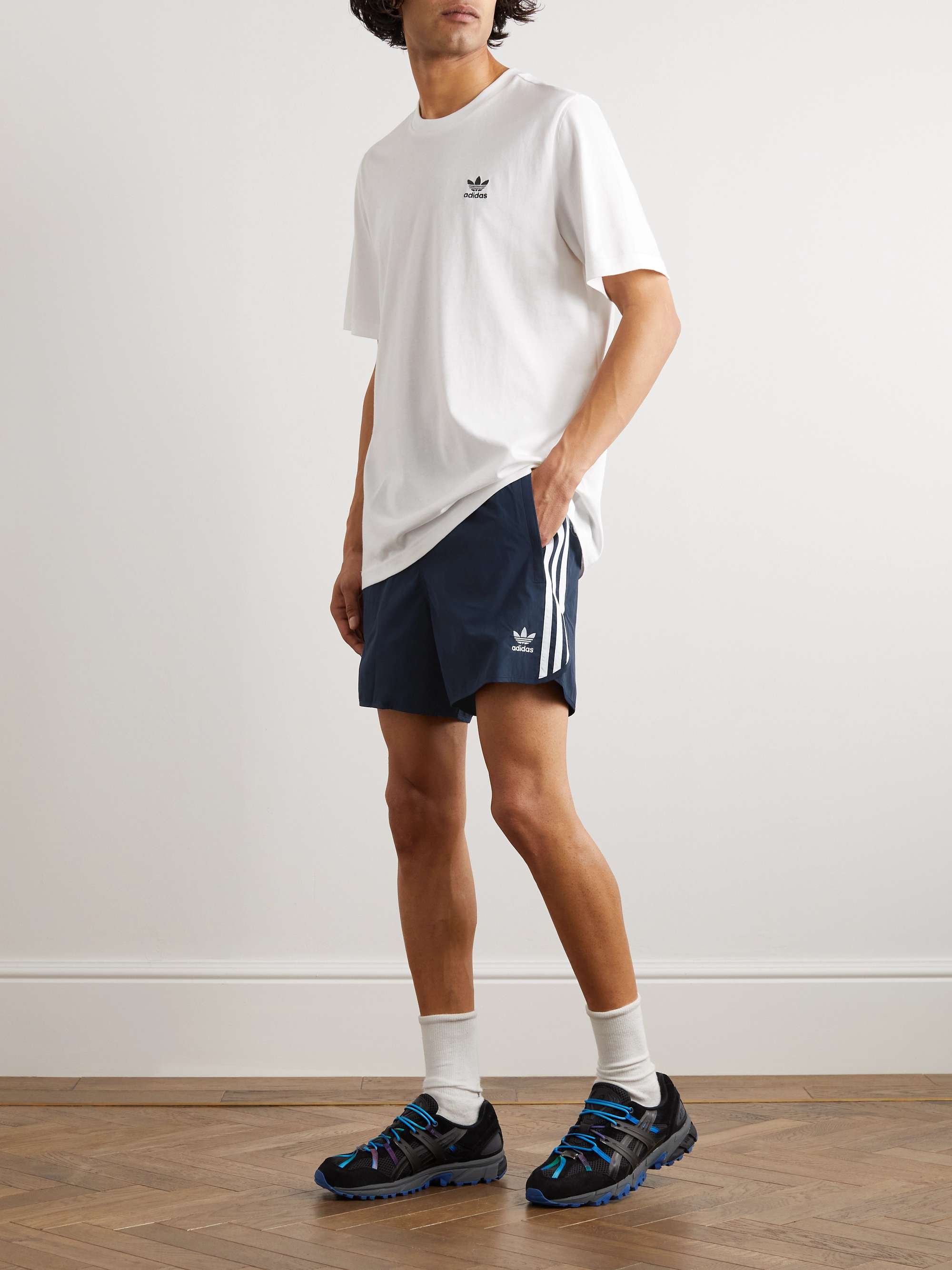 Navy Adicolor Classics Sprinter Straight-Leg Recycled-Shell Shorts | ADIDAS  ORIGINALS | MR PORTER