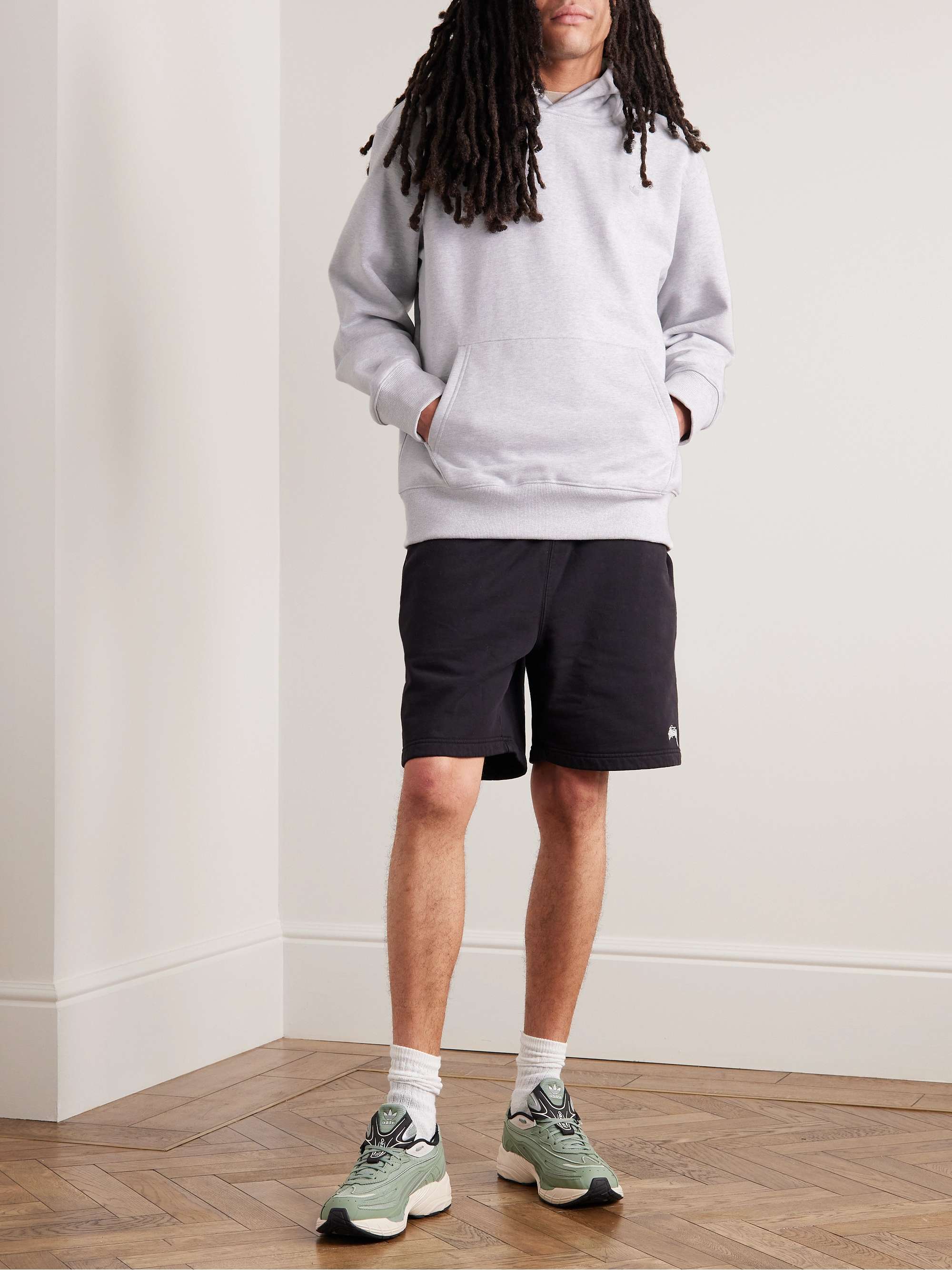 ADIDAS ORIGINALS Logo-Embroidered Recycled Cotton-Blend Jersey Hoodie for  Men | MR PORTER