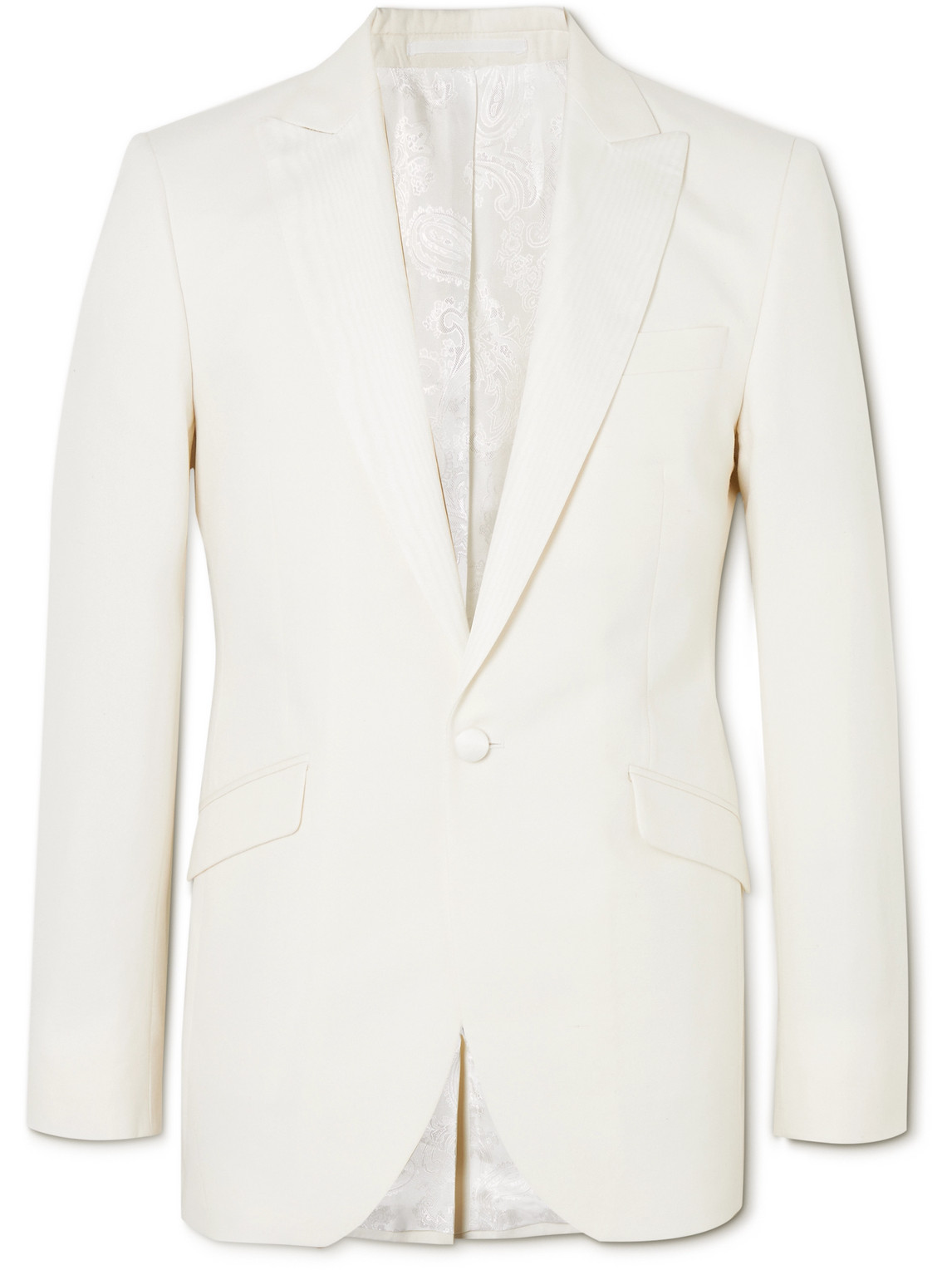 Shop Favourbrook Theobald Cotton Tuxedo Jacket In Neutrals