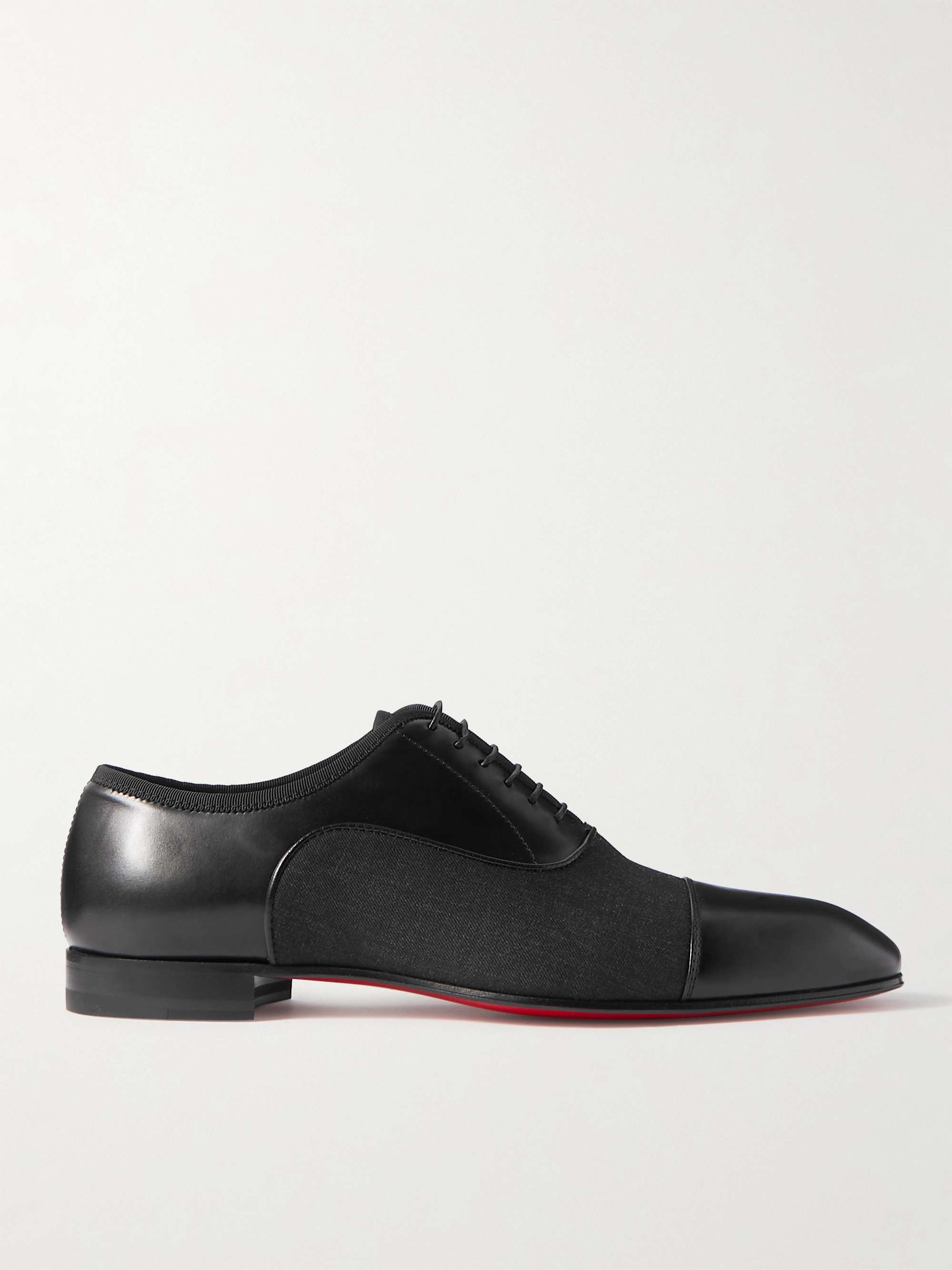 CHRISTIAN LOUBOUTIN Greggo Leather and Canvas Oxford Shoes | MR PORTER