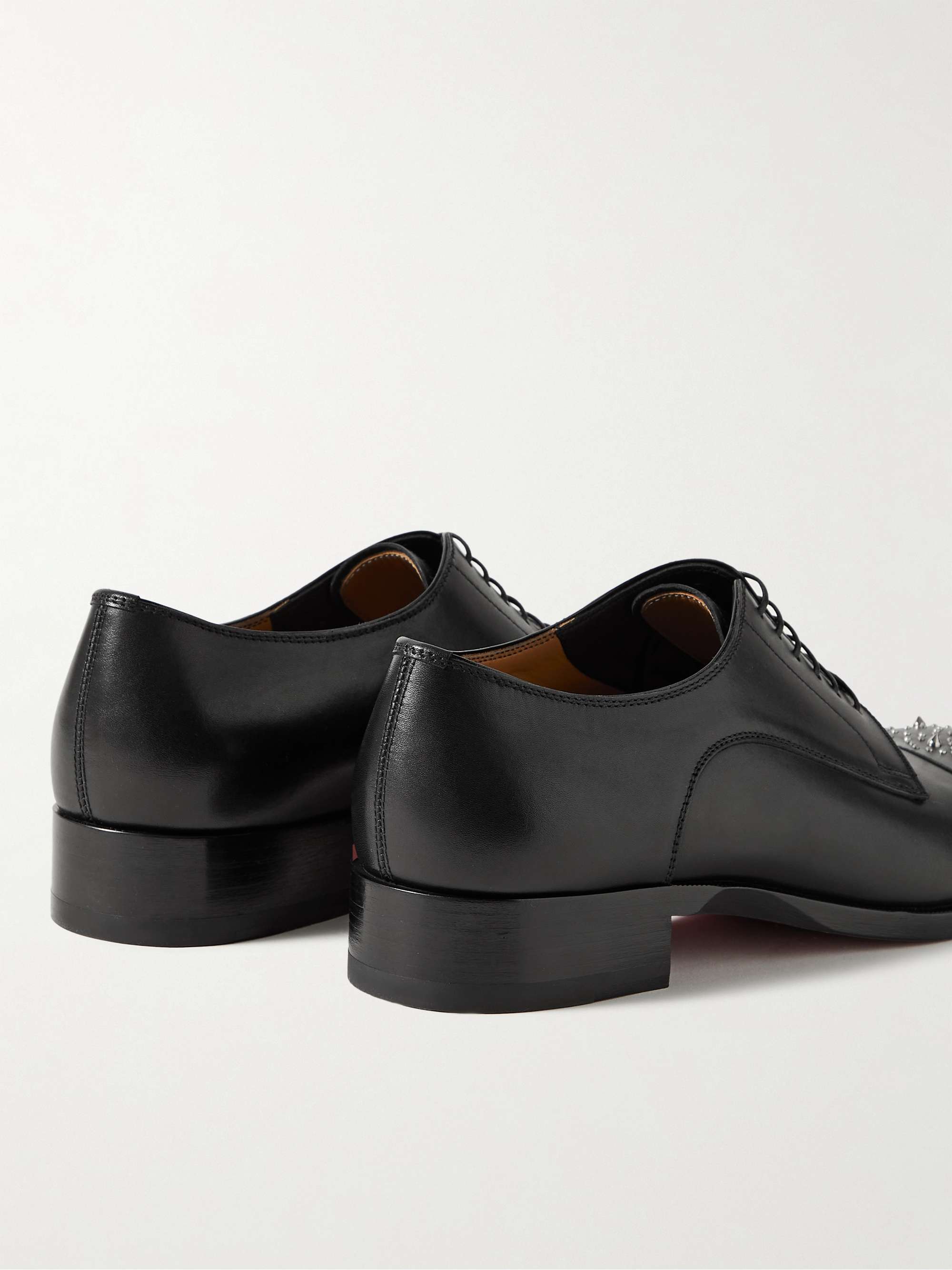 CHRISTIAN LOUBOUTIN Maltese Studded Leather Derby Shoes | MR PORTER