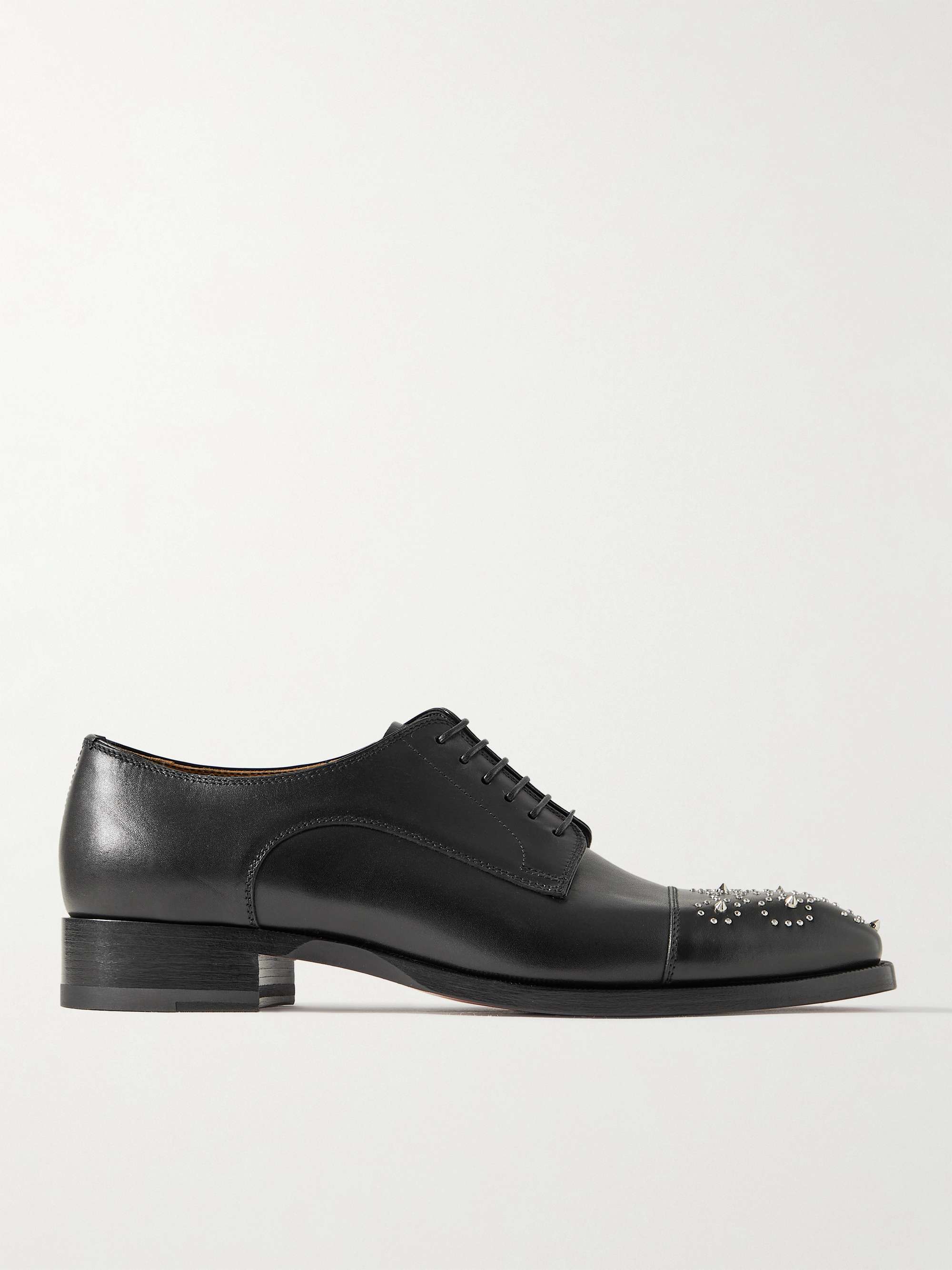 CHRISTIAN LOUBOUTIN Maltese Studded Leather Derby Shoes for Men | MR PORTER
