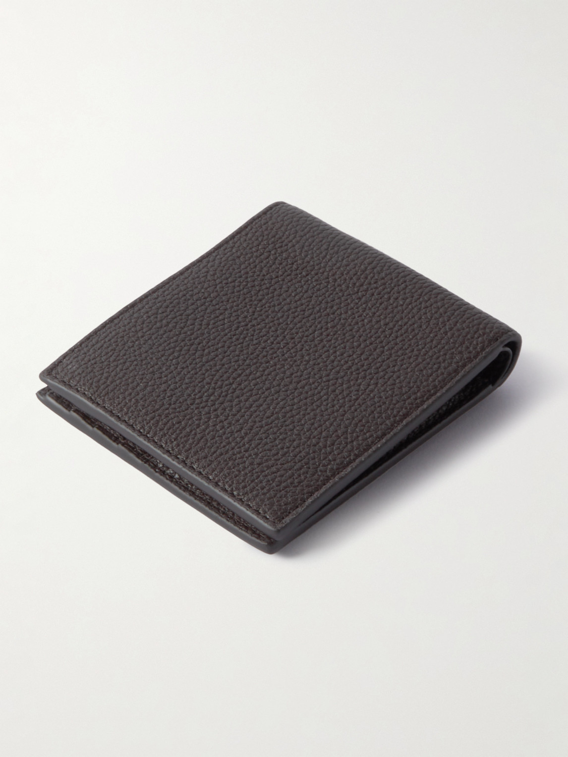Shop Tom Ford Full-grain Leather Billfold Wallet In Brown