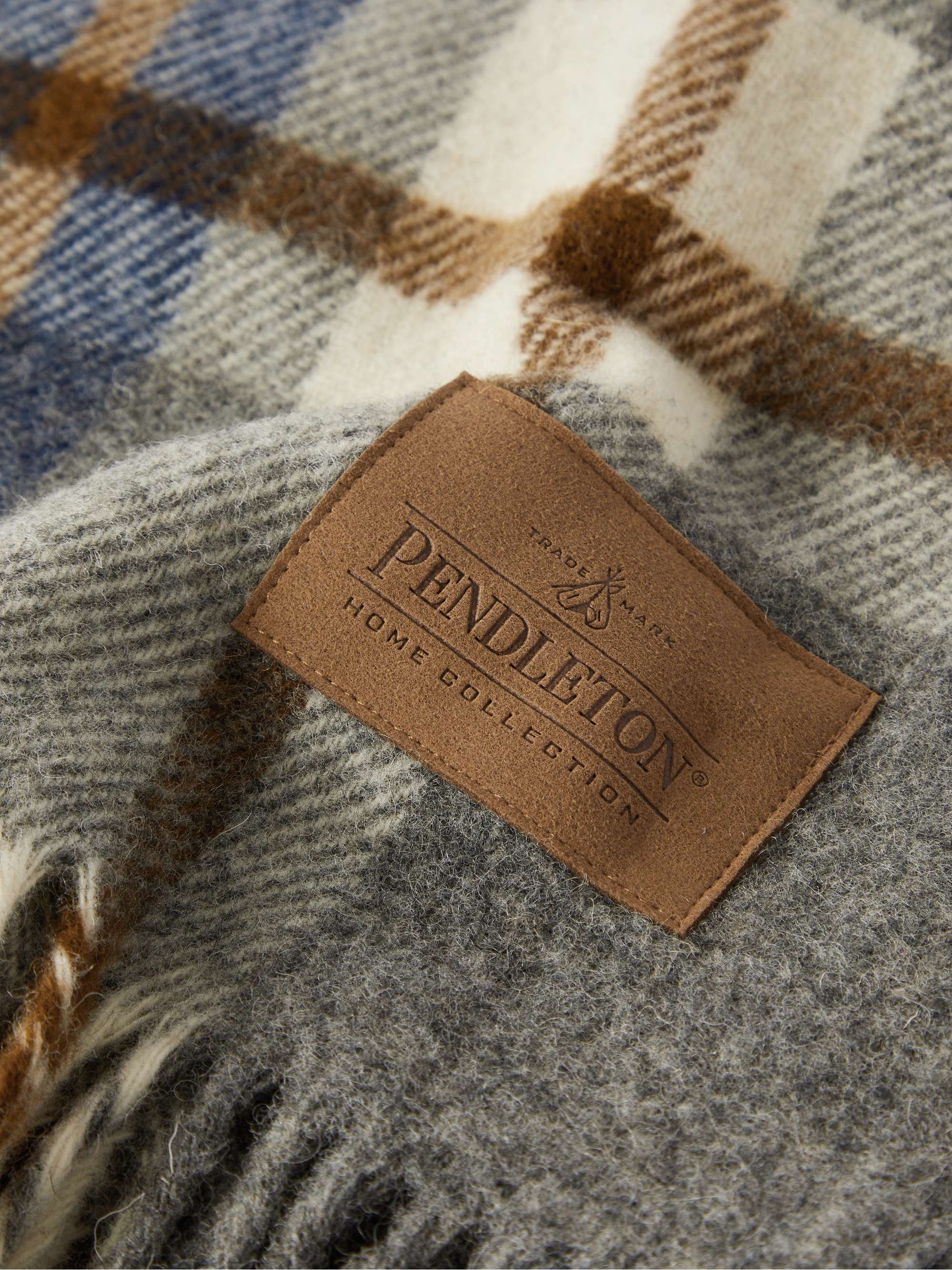 PENDLETON Coperta in lana vergine a quadri con frange