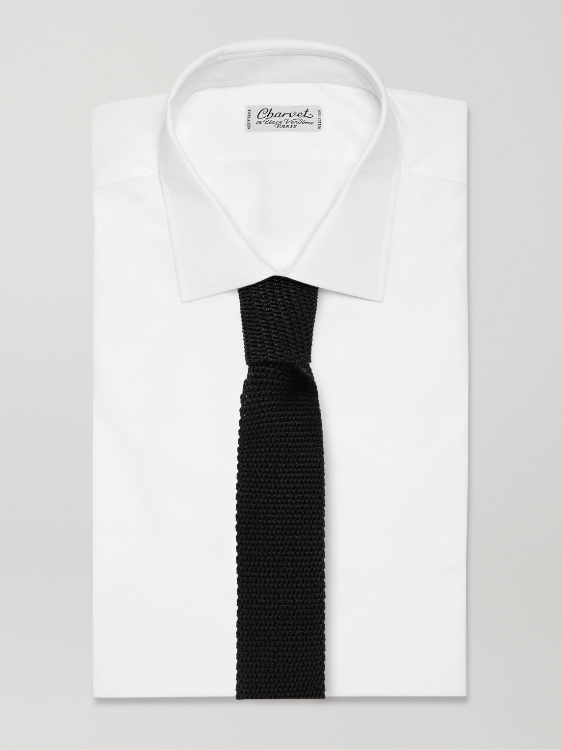 Shop Tom Ford 7.5cm Knitted Silk Tie In Black