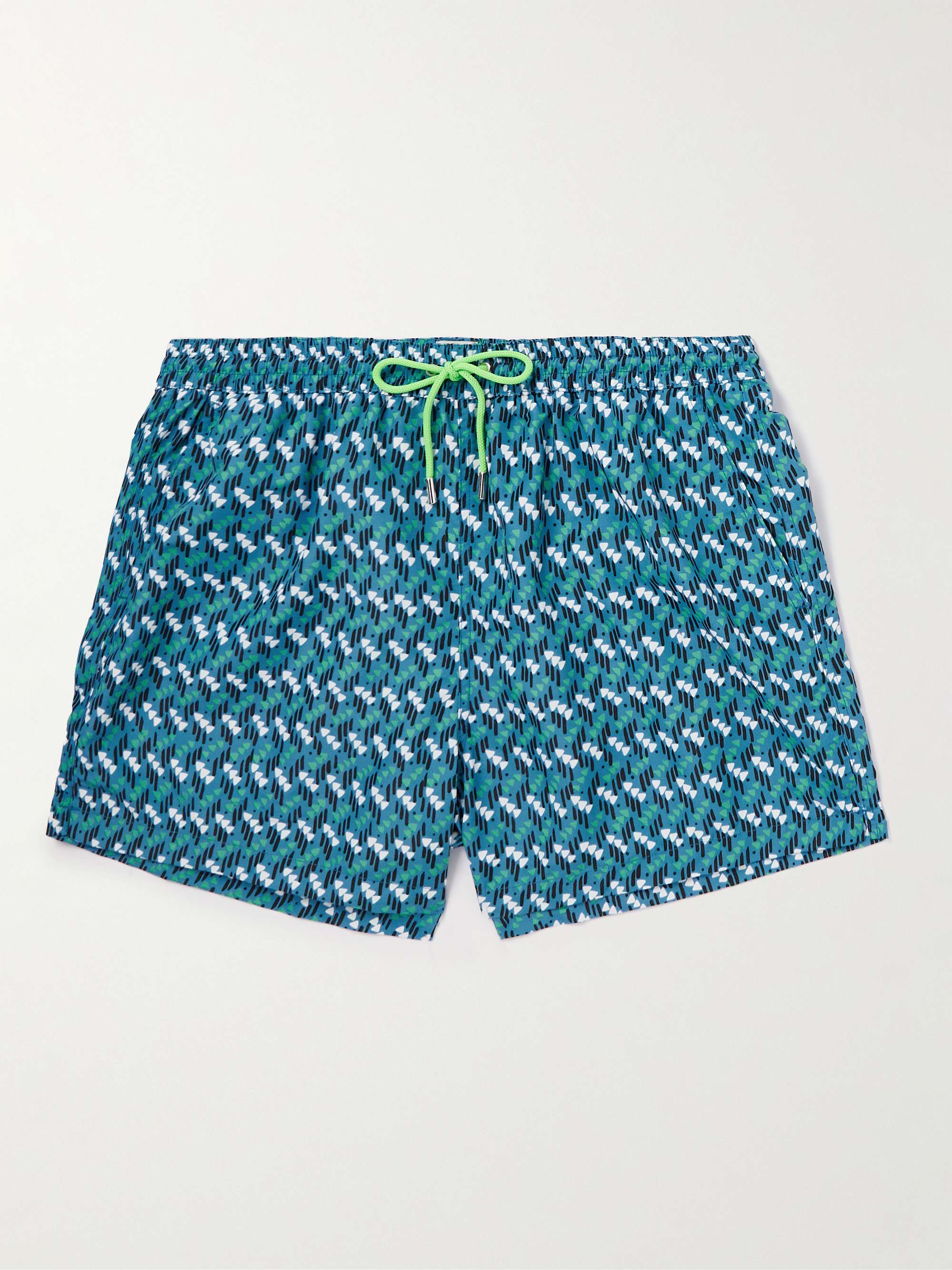 PAUL SMITH Straight-Leg Mid-Length Printed Recycled Swim Shorts for Men ...