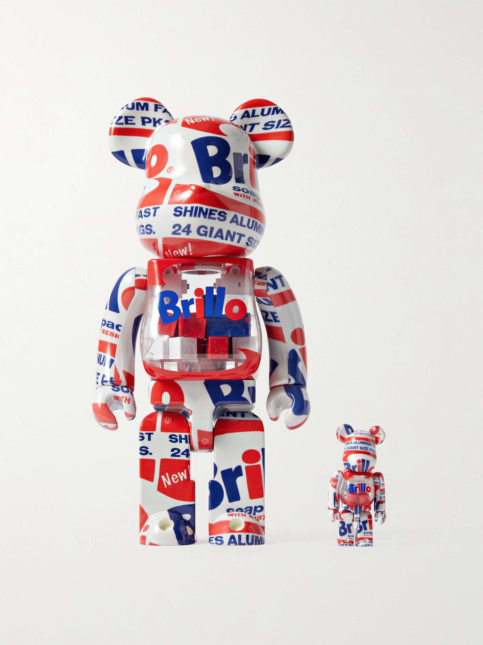 BE@RBRICK + Andy Warhol Brillo 100％ + 400％ フィギアセット ...