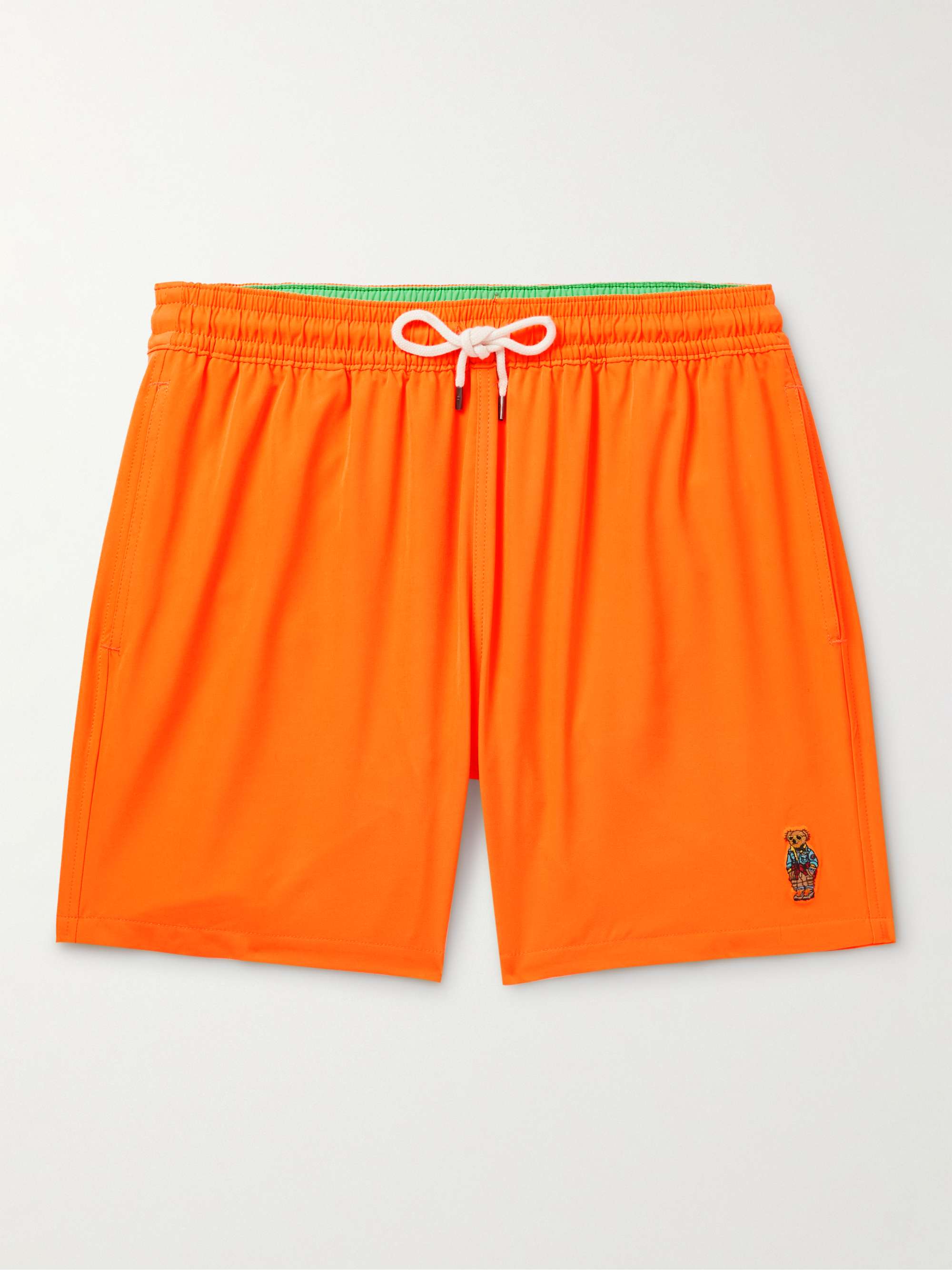 Bright orange Traveler Mid-Length Recycled Swim Shorts | POLO RALPH LAUREN  | MR PORTER