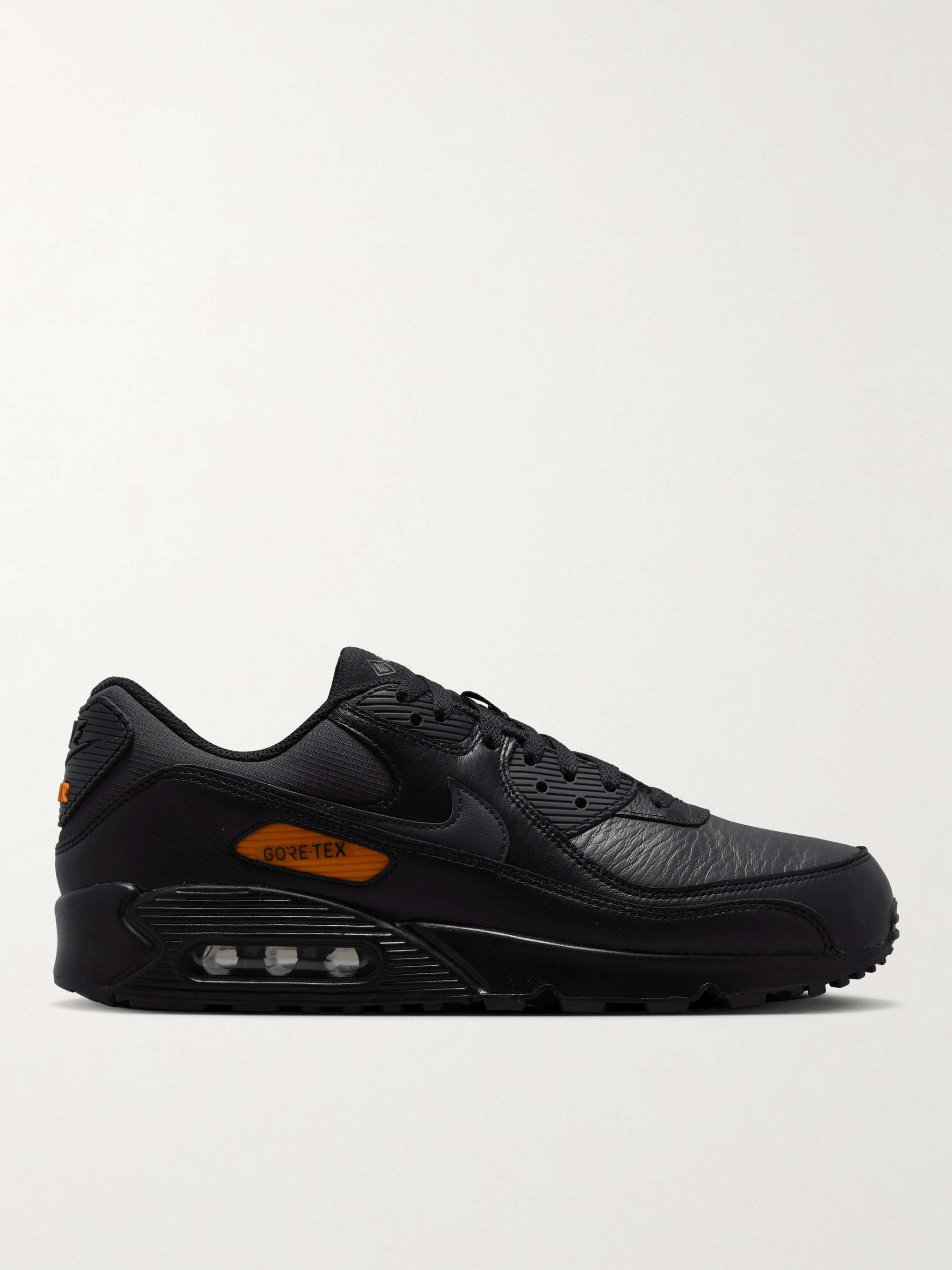 Black Air Max 90 Rubber-Trimmed Leather and GORE-TEX® Ripstop Sneakers |  NIKE | MR PORTER