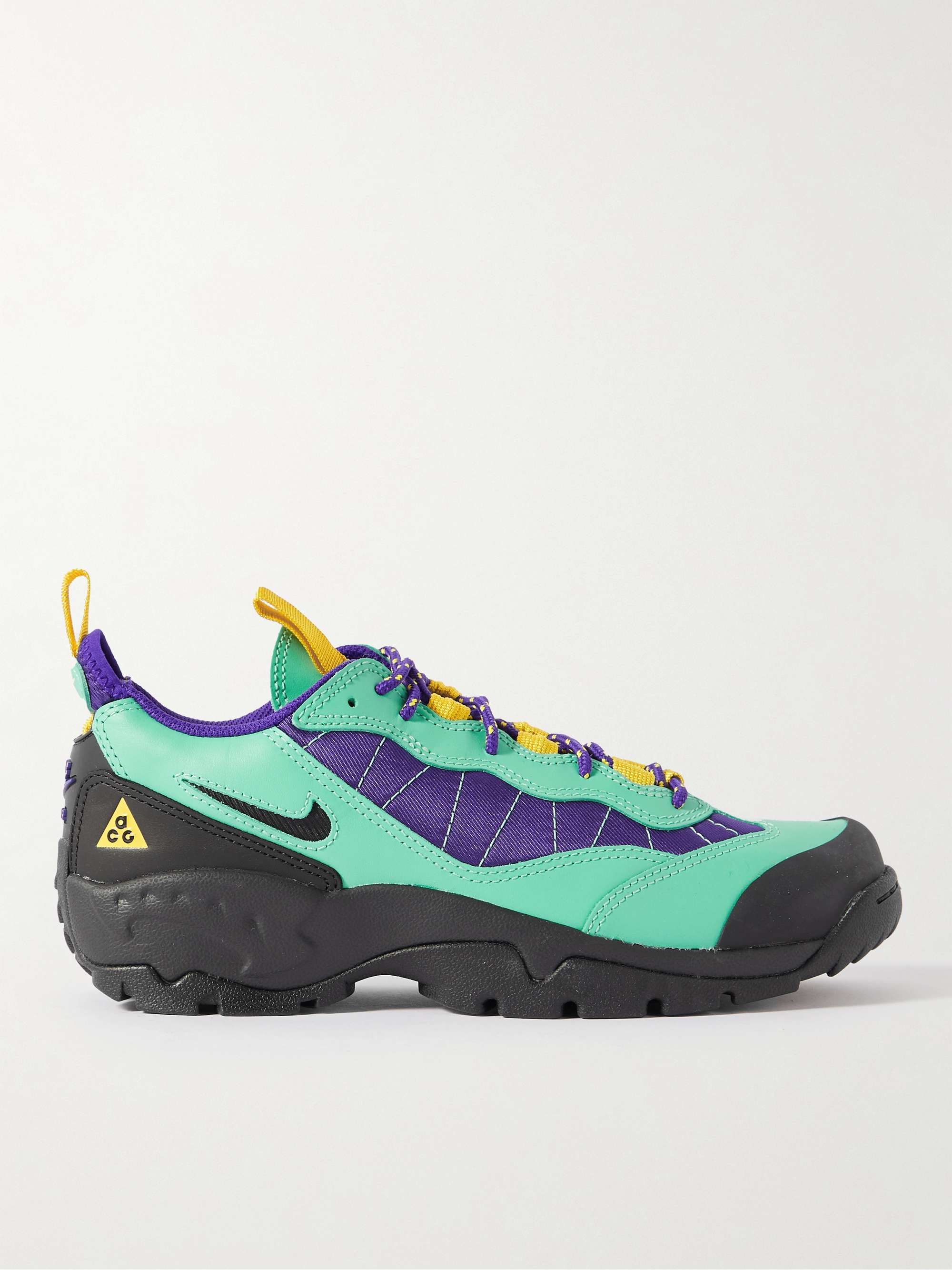 NIKE ACG Air Mada Rubber-Trimmed Leather and Mesh Hiking Sneakers for Men |  MR PORTER