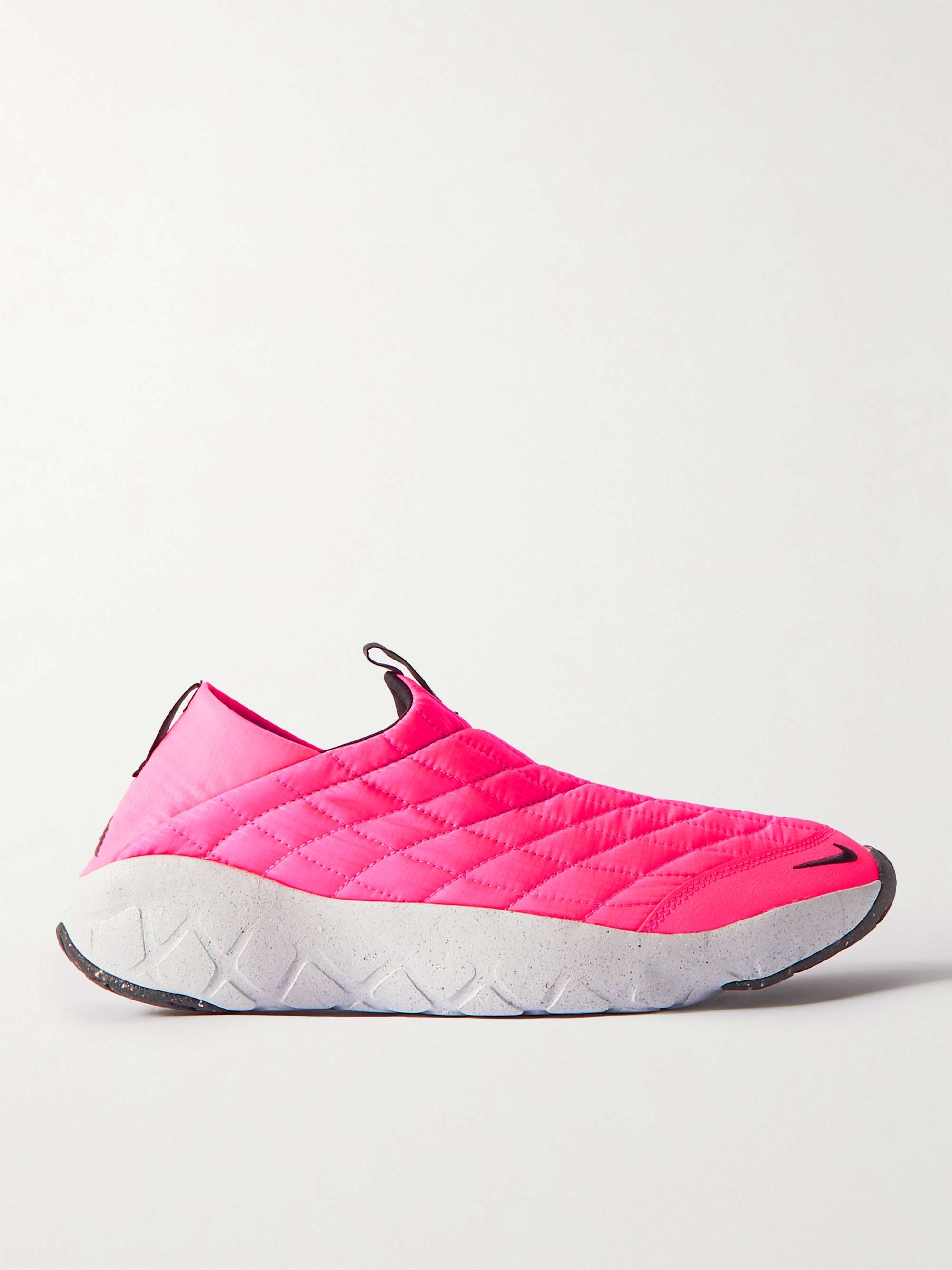 Pink ACG Air Moc 3.5 Collapsible-Heel Faux Suede-Trimmed Quilted Ripstop  Slip-On Sneakers | NIKE | MR PORTER