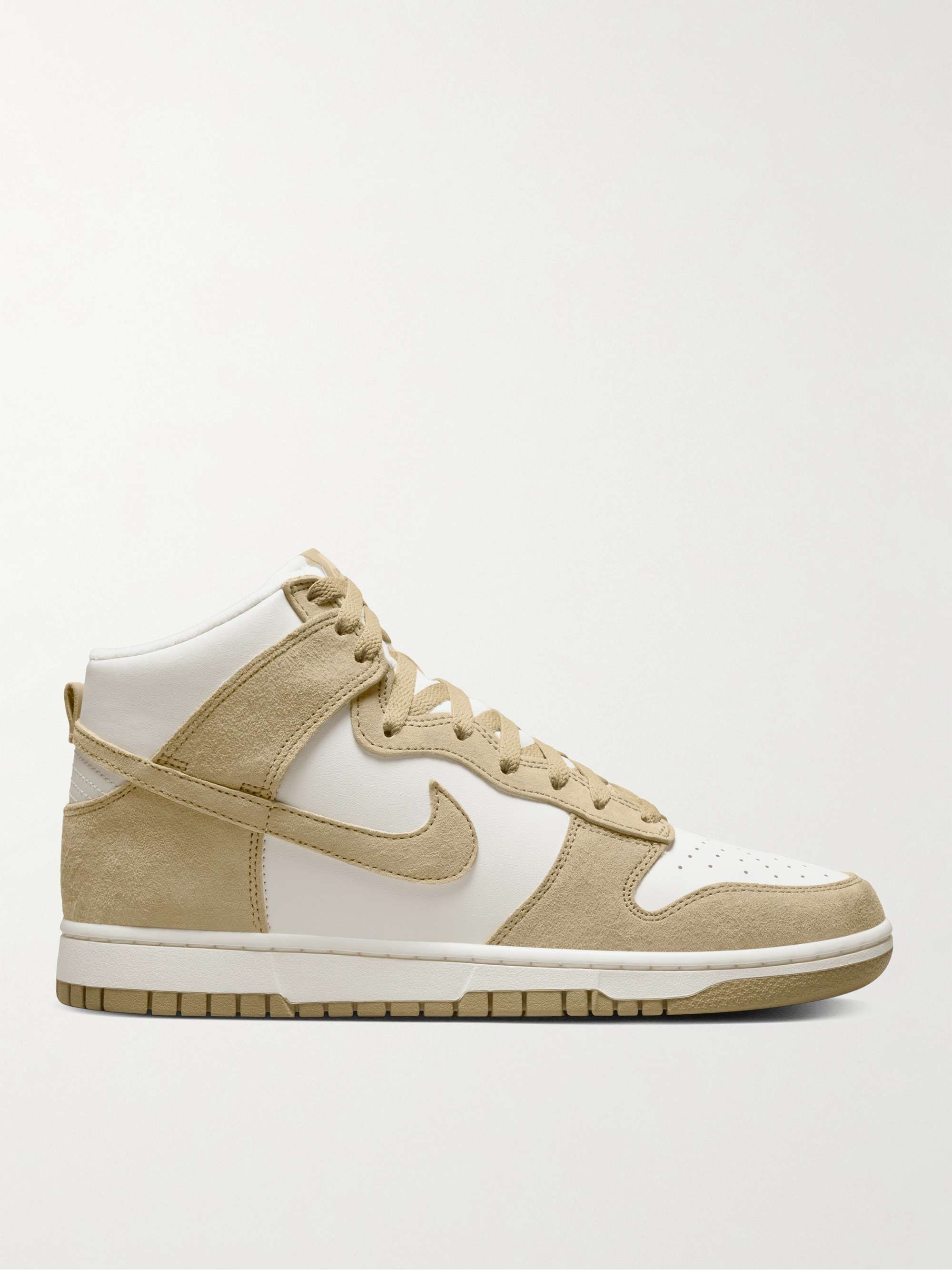 NIKE Dunk High Retro Leather and Suede Sneakers | MR PORTER