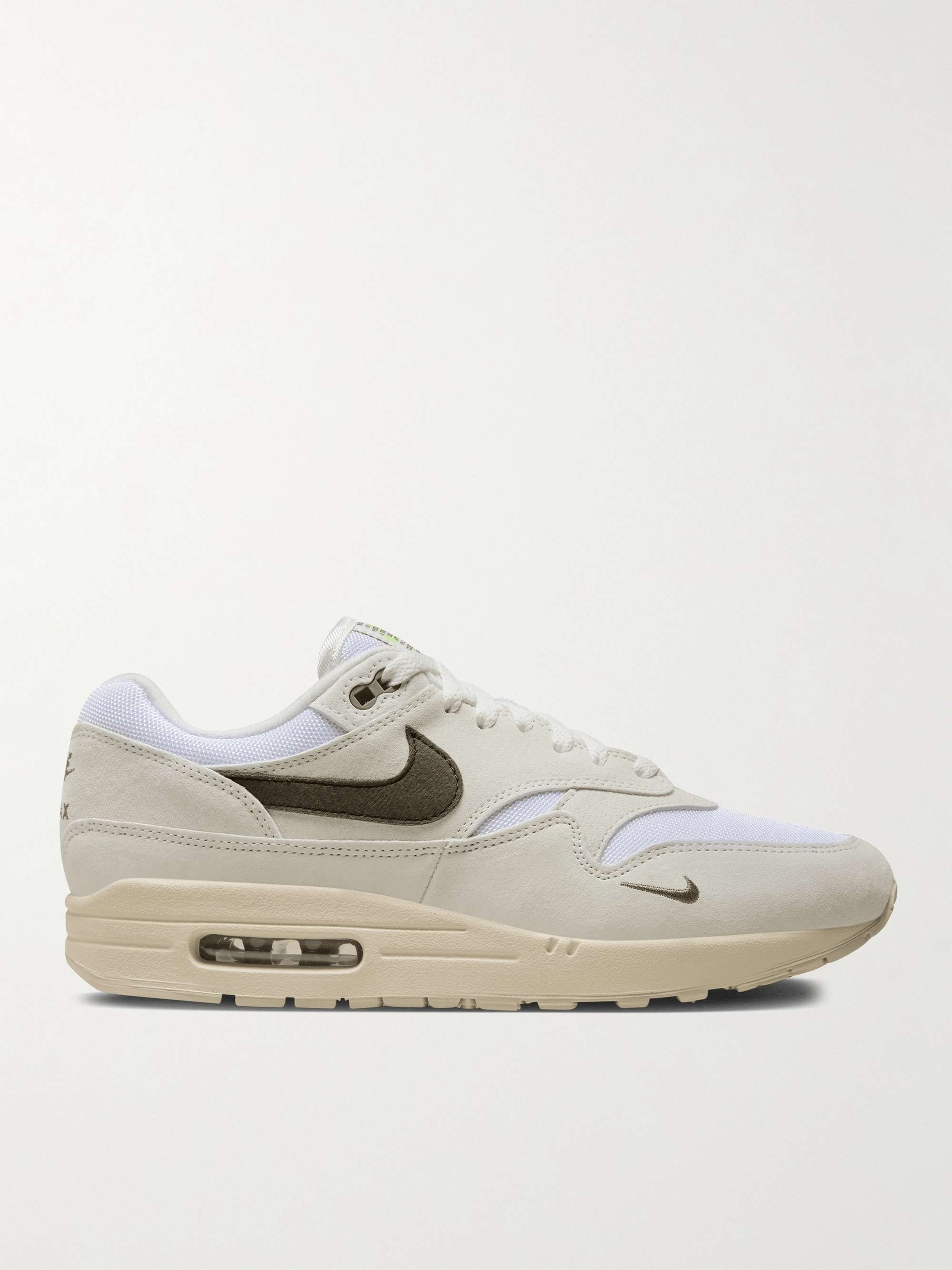 NIKE Air Max 1 Mesh, Felt and Suede Sneakers | MR PORTER