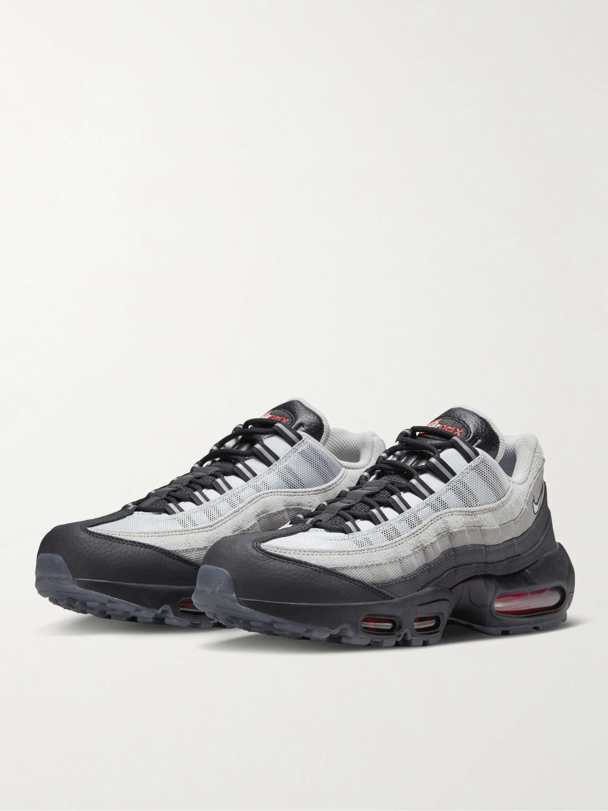 NIKE Air Max 95 Leather, Mesh, Canvas and Suede Sneakers | MR PORTER