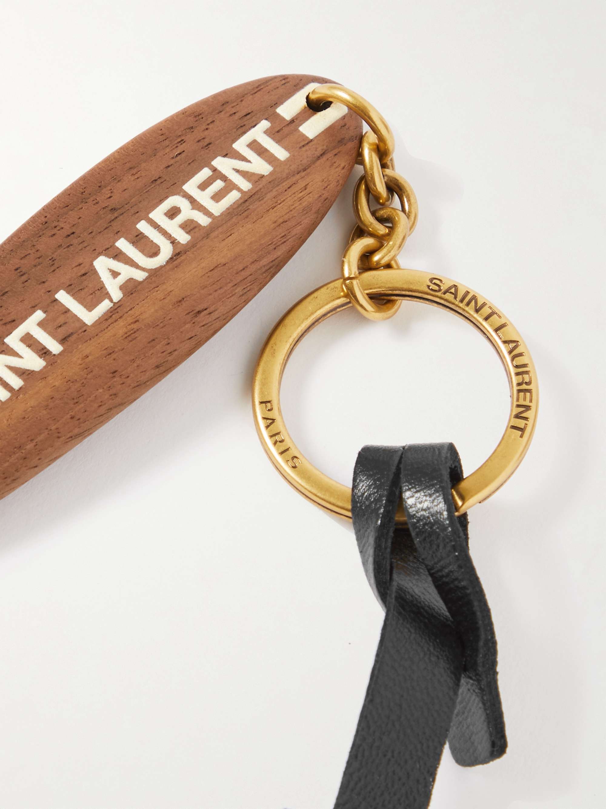 Saint Laurent Men's Surf Logo-Print Key Ring
