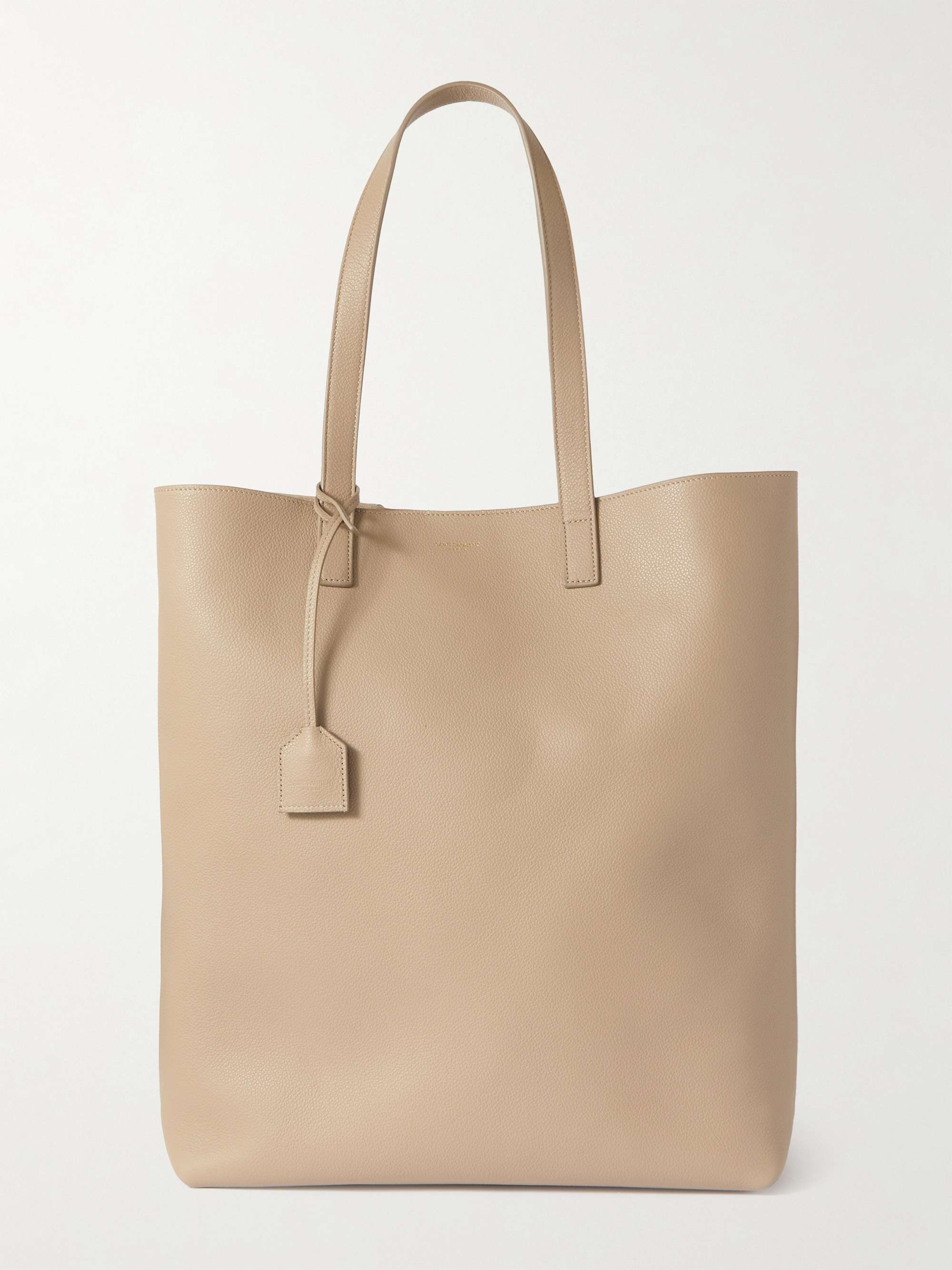 Beige Full-Grain Leather Tote Bag | SAINT LAURENT | MR PORTER