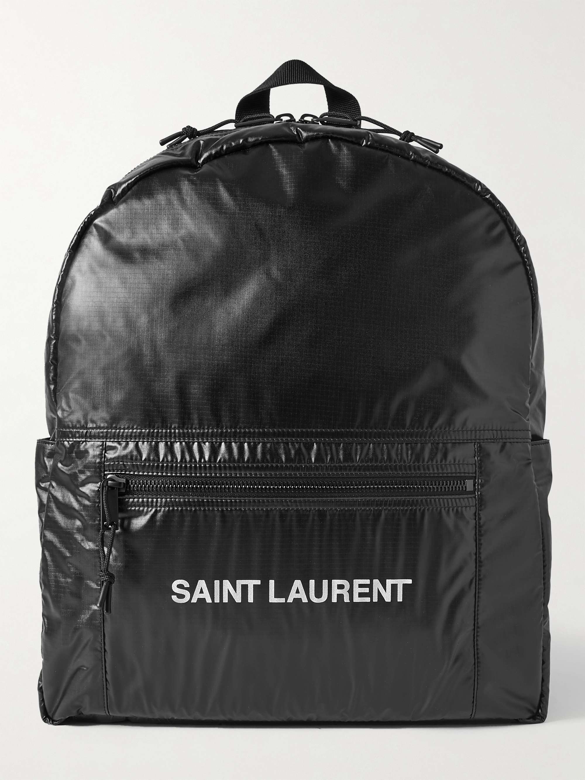 SAINT LAURENT NUXX Logo-Print Nylon-Ripstop Backpack | MR PORTER