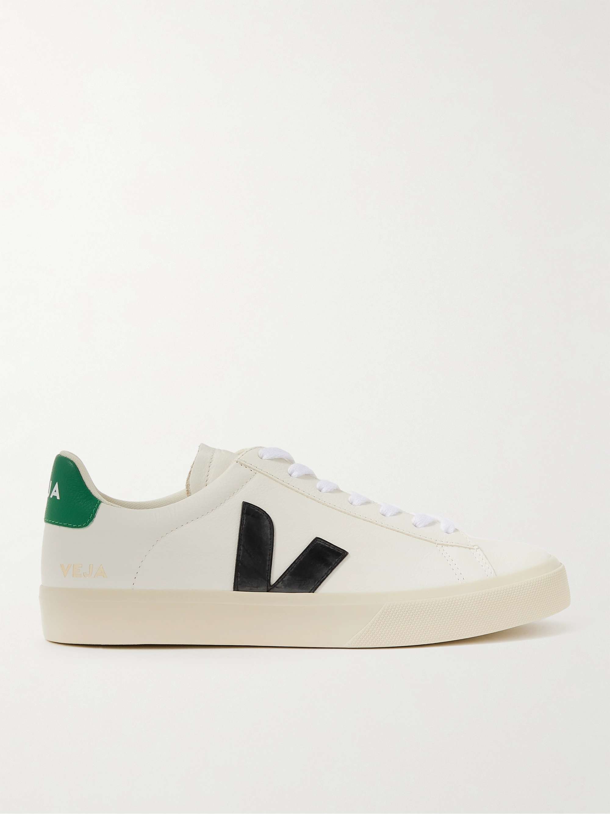 VEJA Campo Rubber-Trimmed Leather Sneakers | MR PORTER